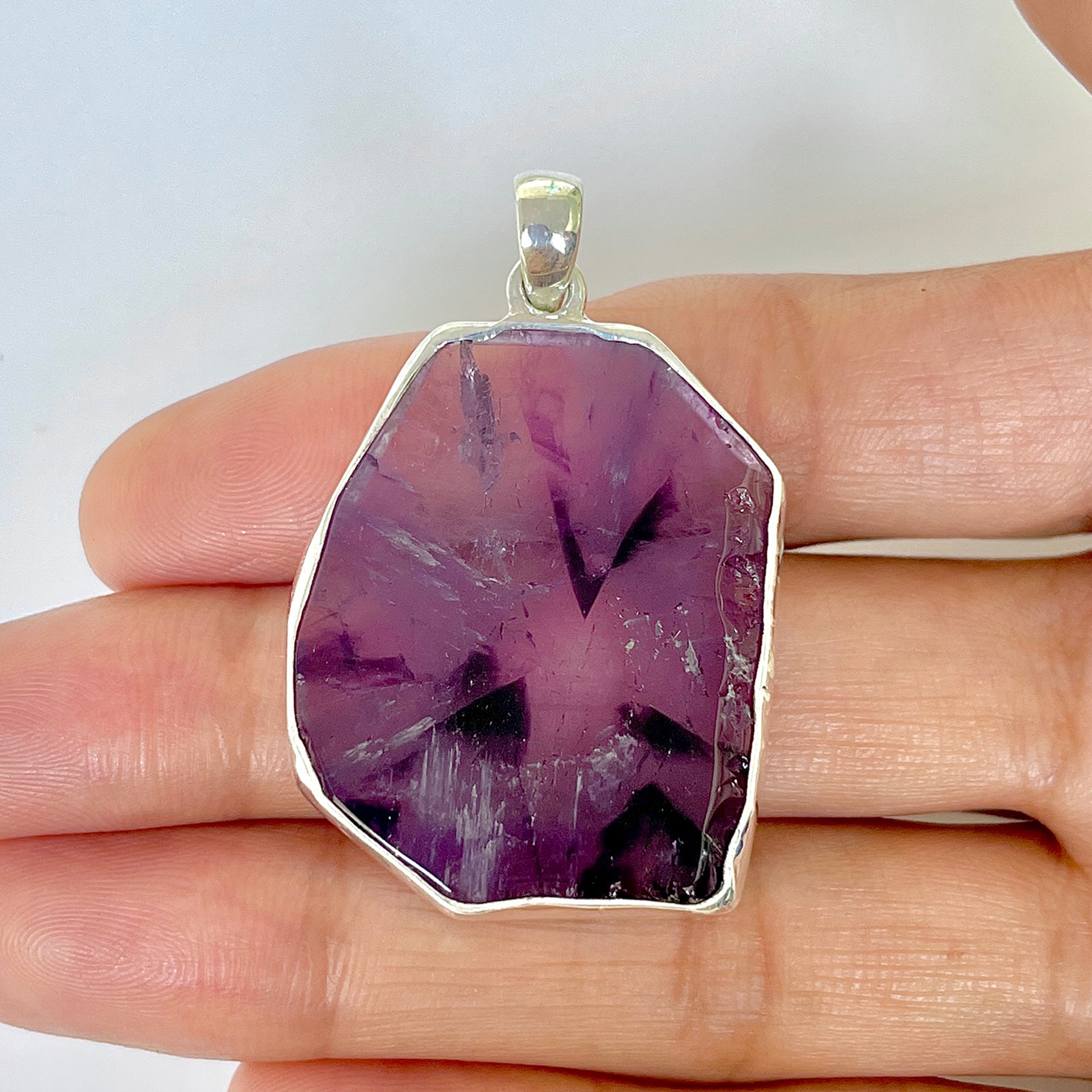 Star Amethyst Slice Pendant-(STA-1-126)