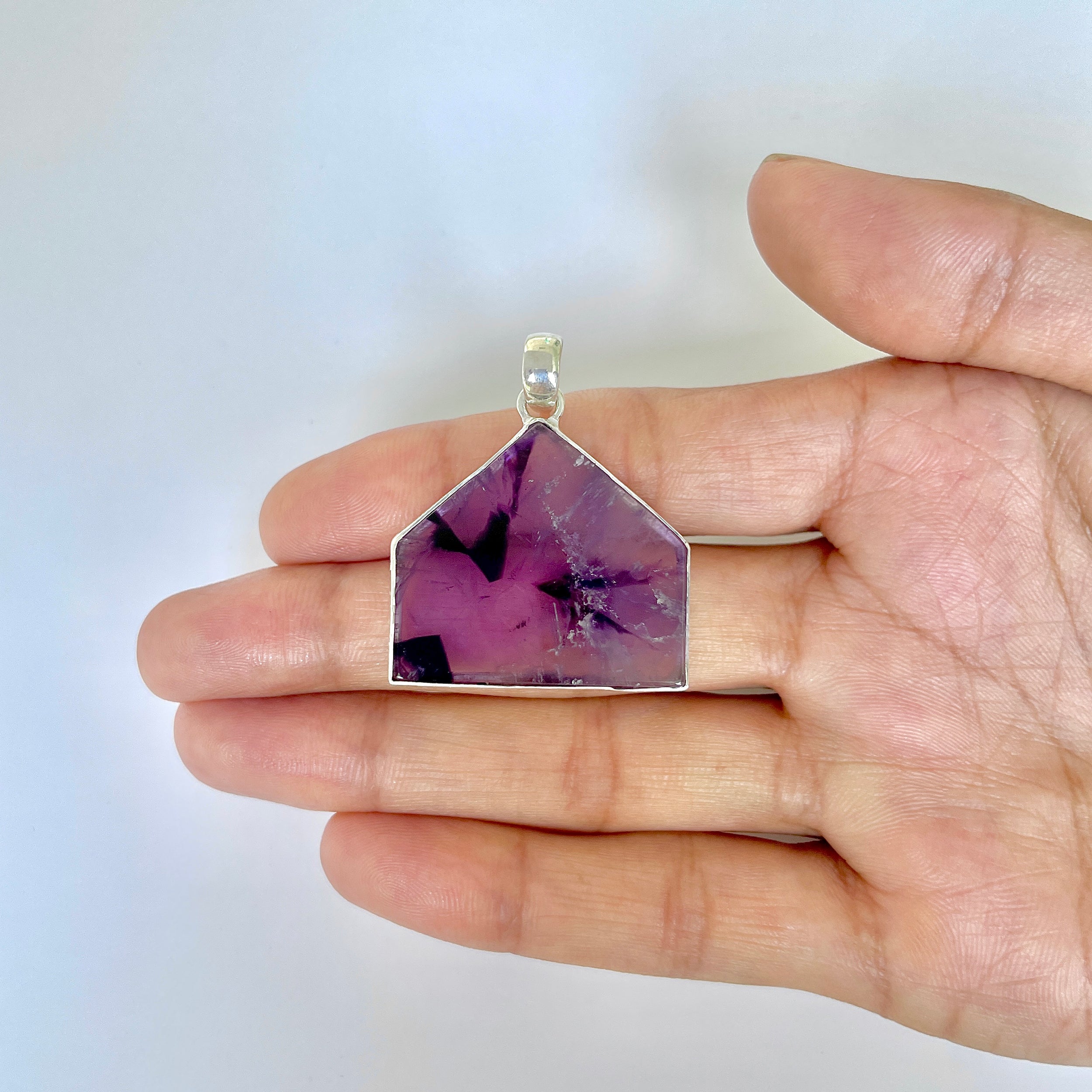 Star Amethyst Slice Pendant-(STA-1-128)