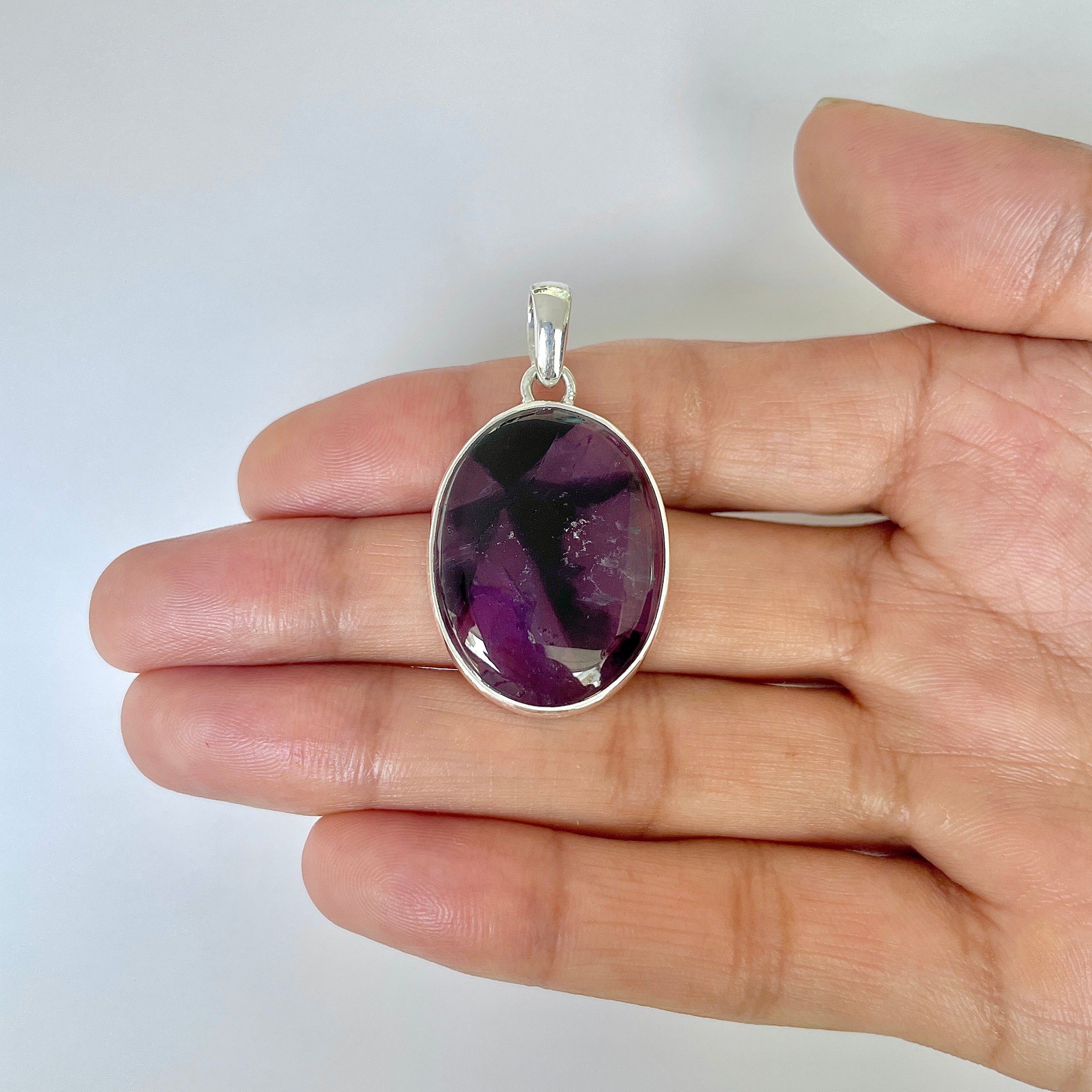Star Amethyst Pendant-(STA-1-27)