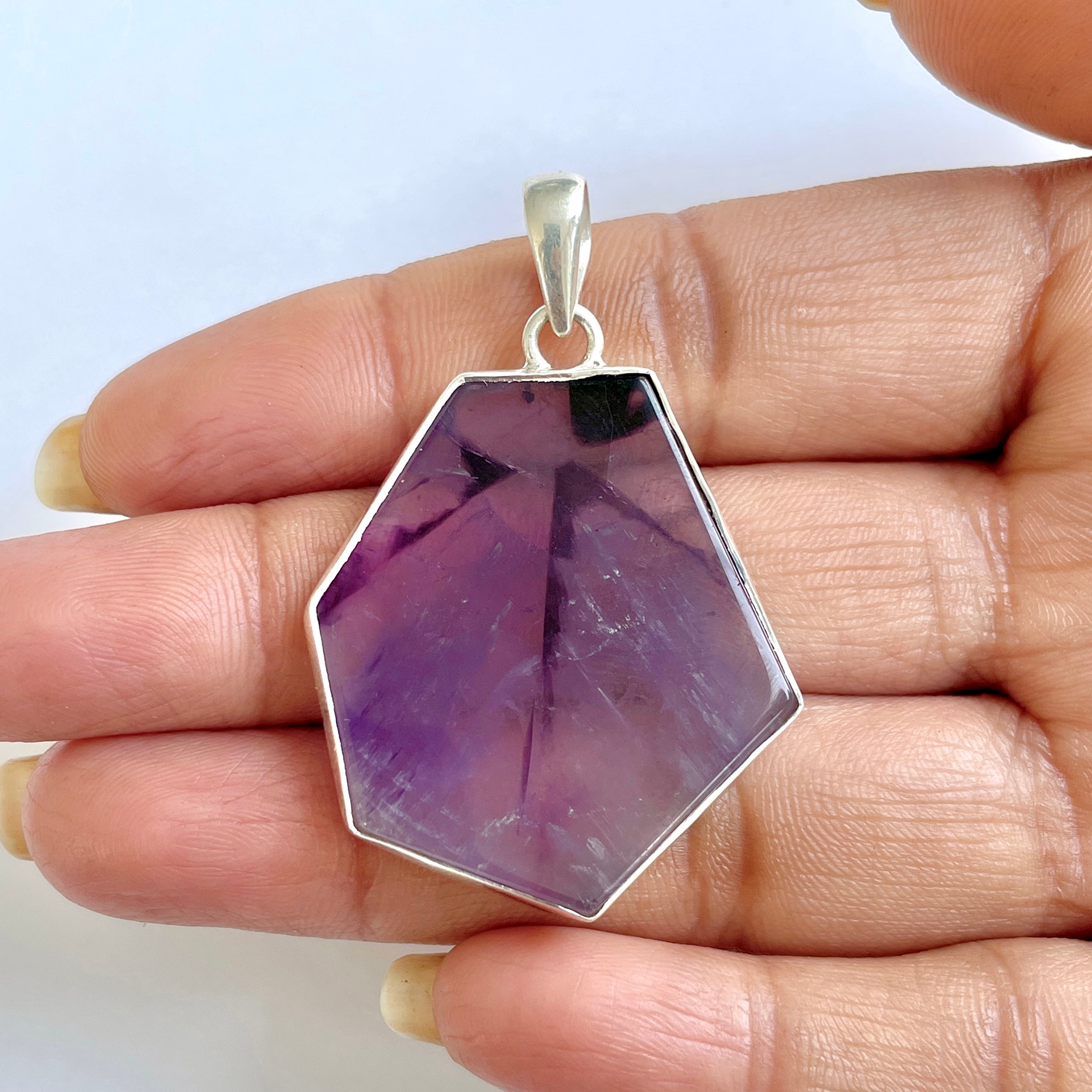Star Amethyst Slice Pendant-(STA-1-70)
