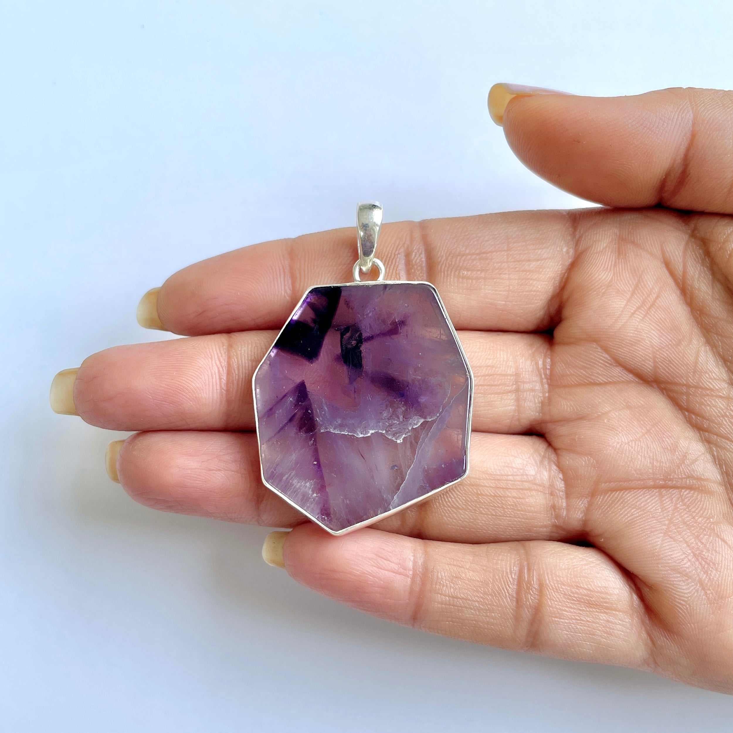 Star Amethyst Slice Pendant-(STA-1-75)