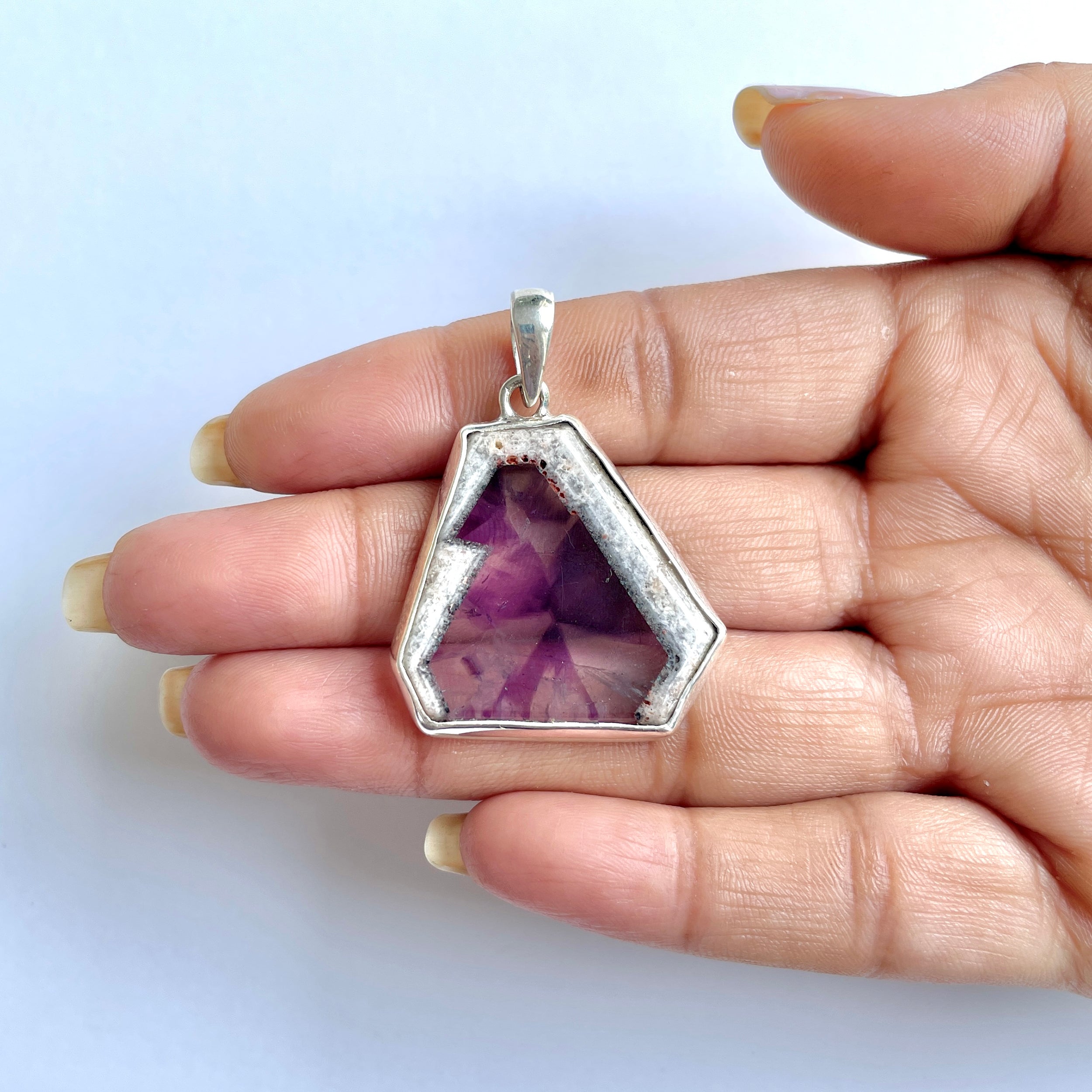 Star Amethyst Slice Pendant-(STA-1-83)