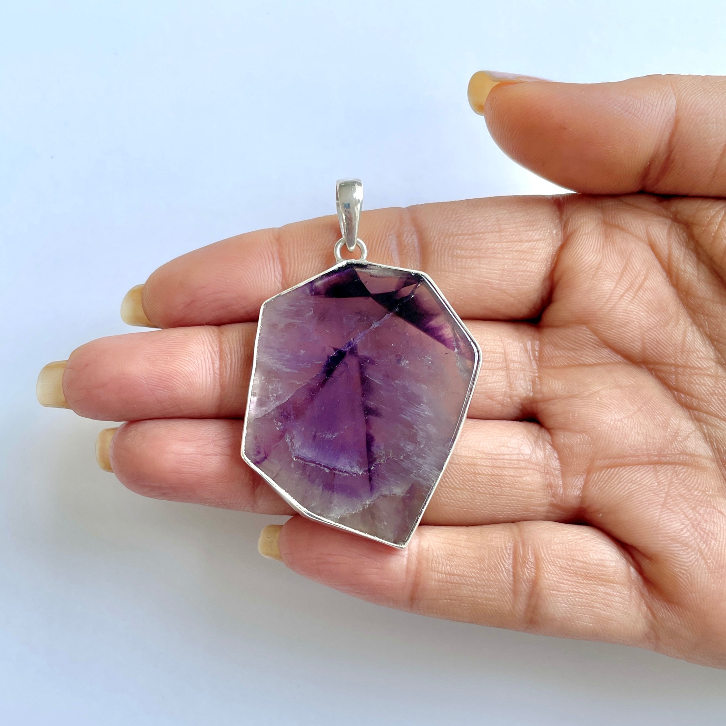 Star Amethyst Slice Pendant-(STA-1-86)
