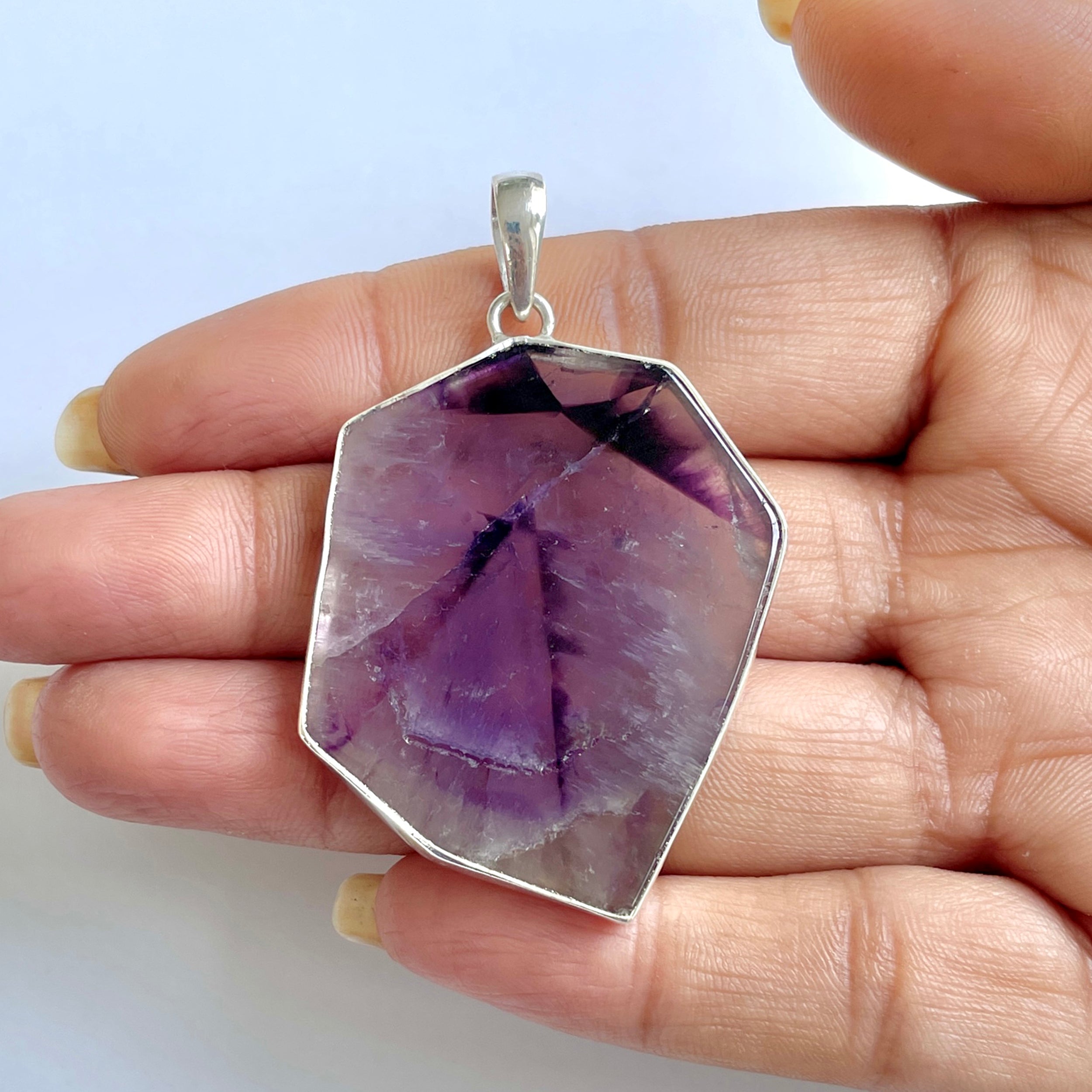 Star Amethyst Slice Pendant-(STA-1-86)