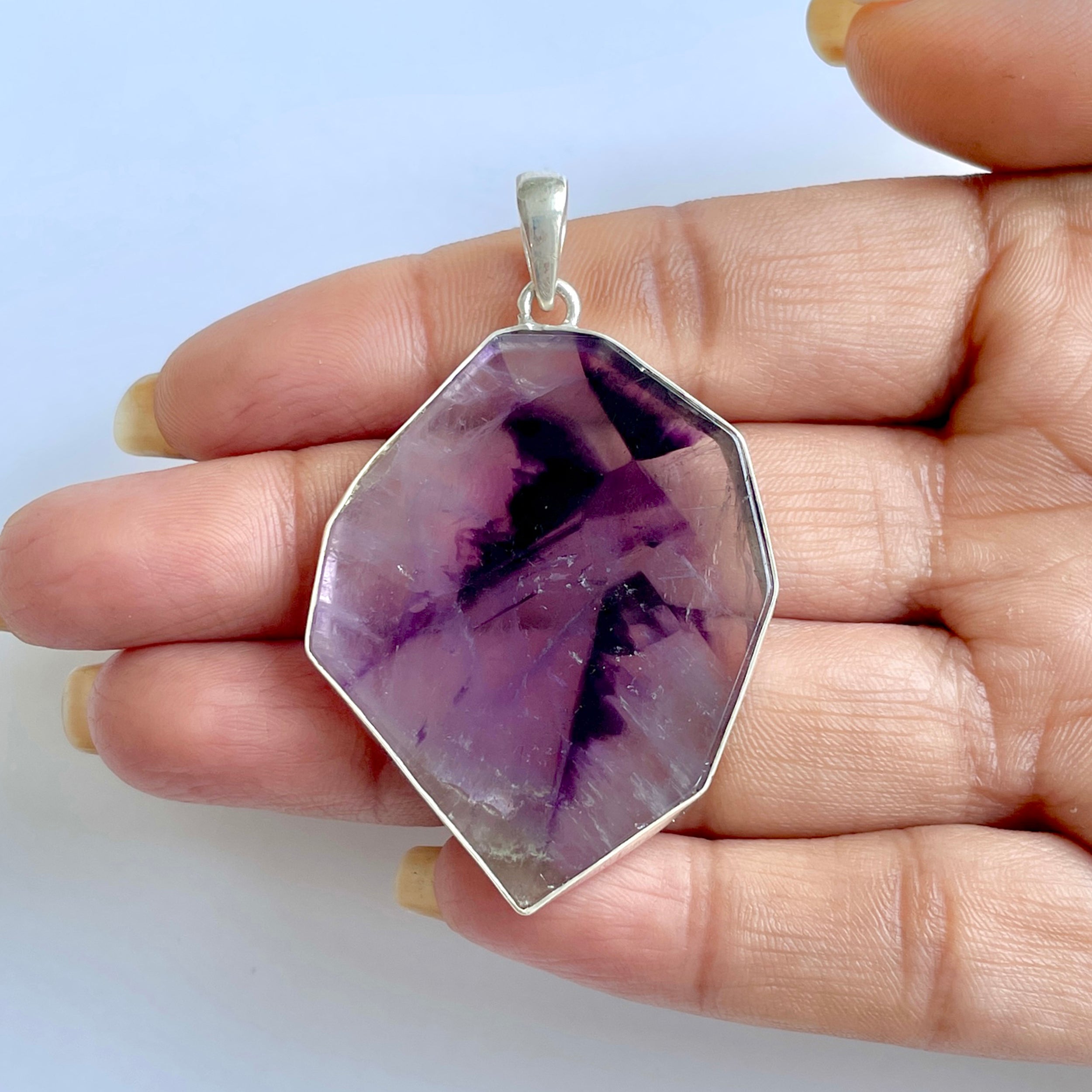 Star Amethyst Slice Pendant-(STA-1-93)