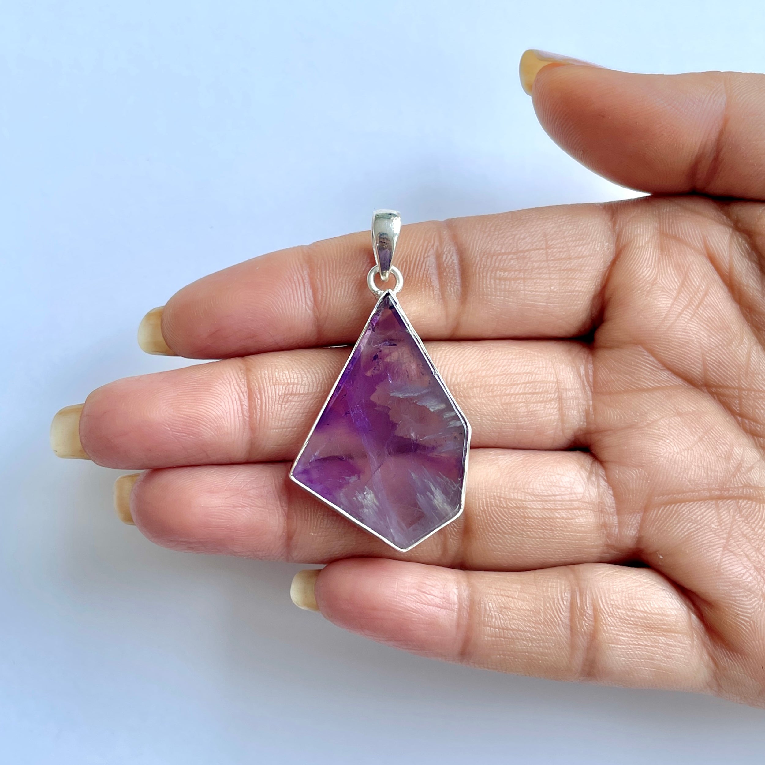 Star Amethyst Slice Pendant-(STA-1-94)