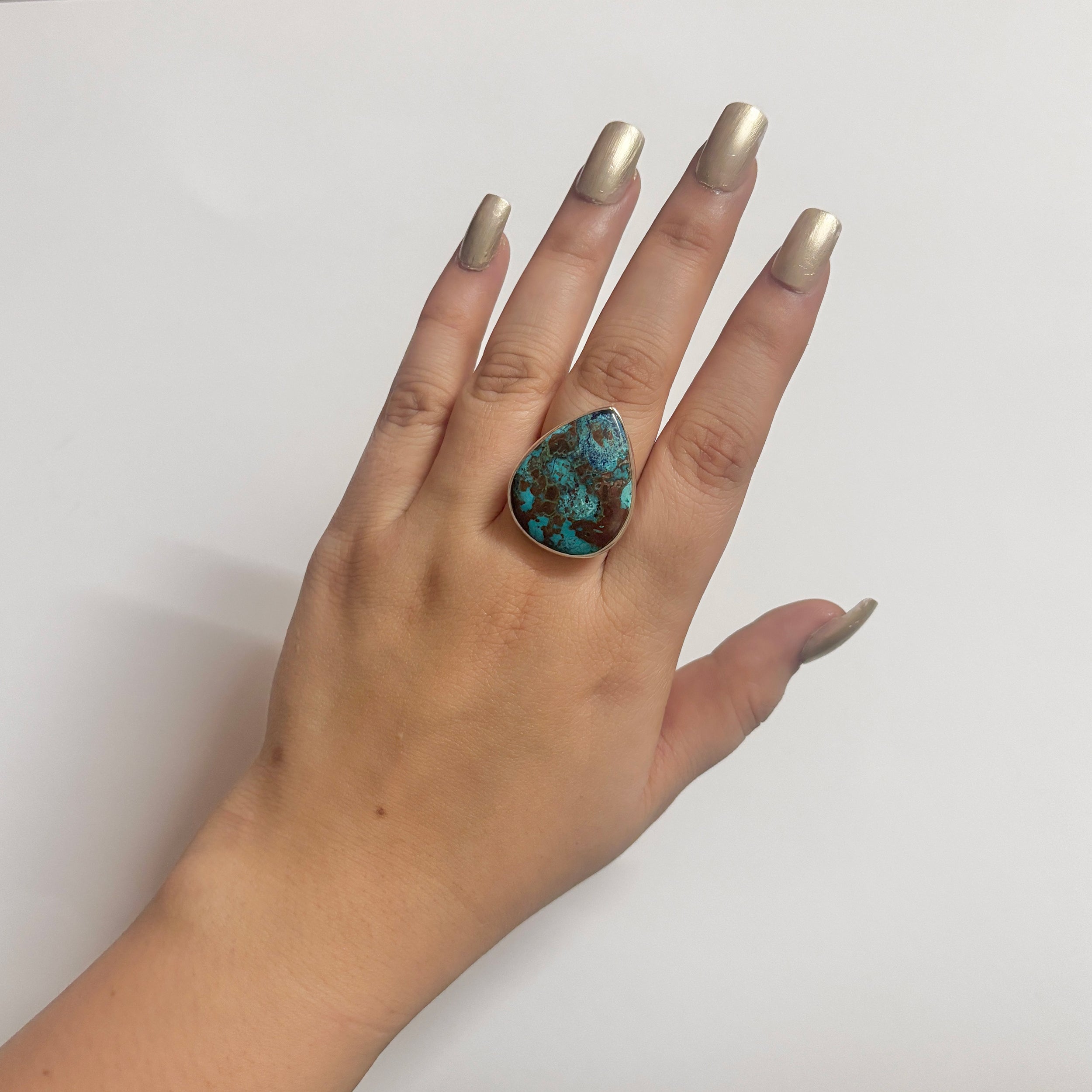 Shattuckite Ring-(STK-2-42)