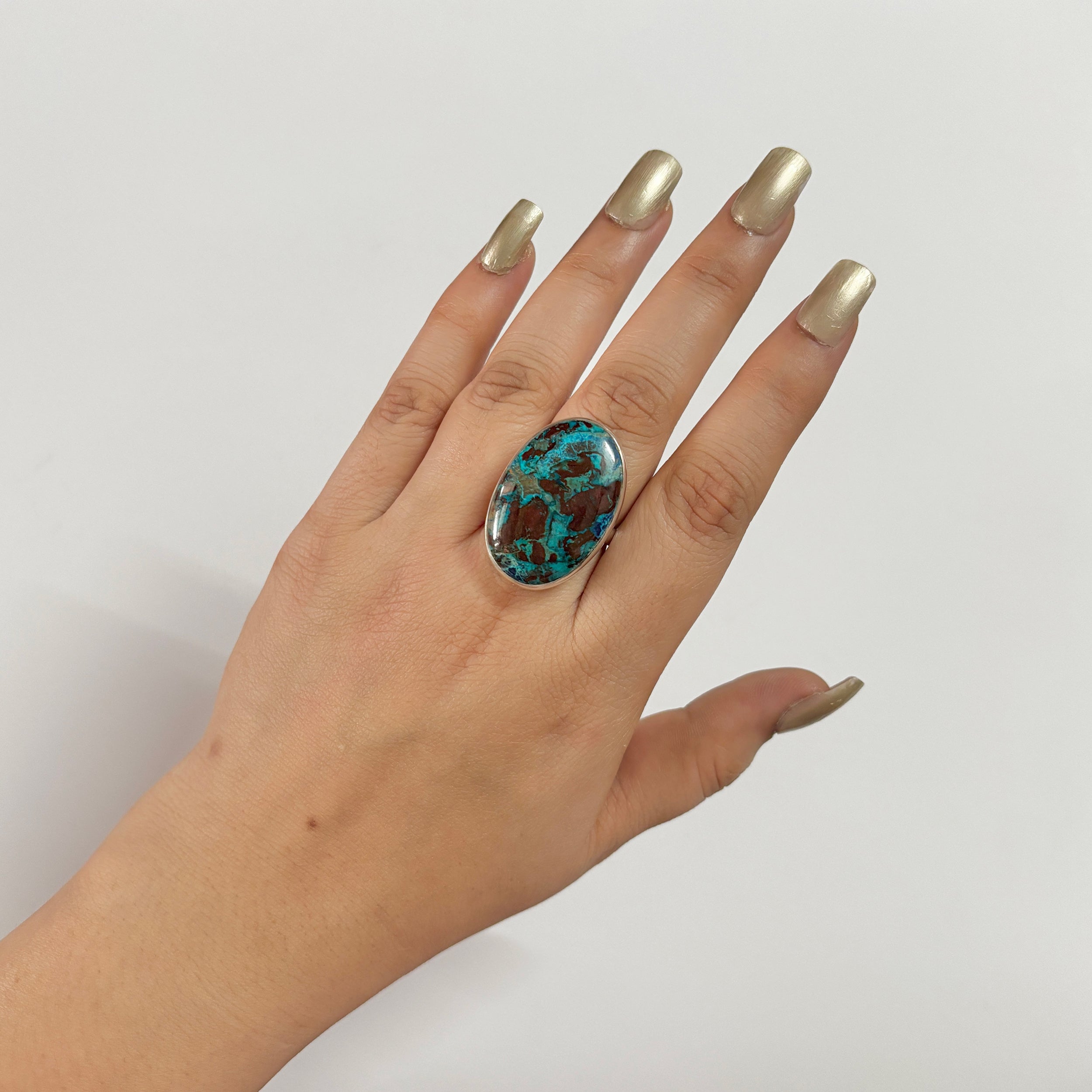 Shattuckite Ring-(STK-2-43)