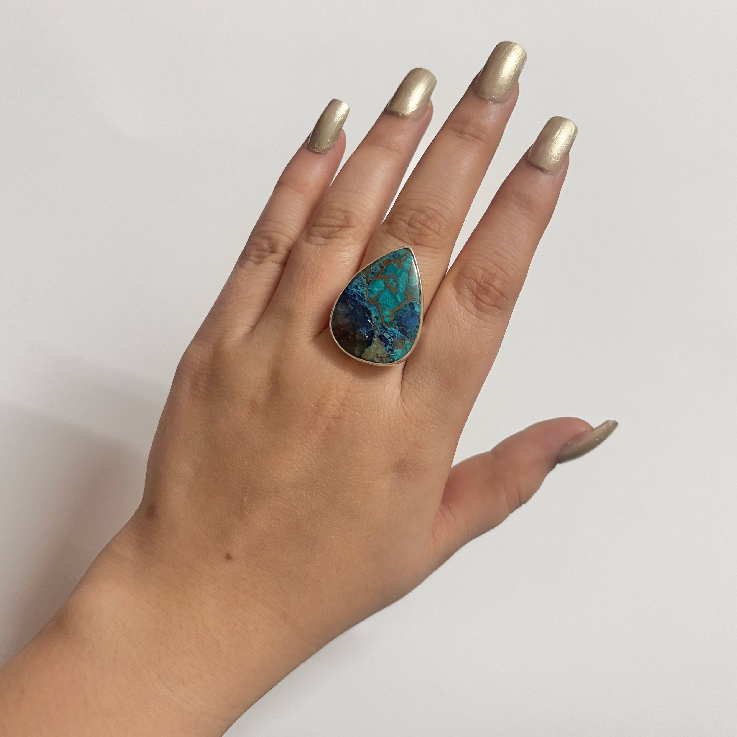 Shattuckite Ring-(STK-2-47)