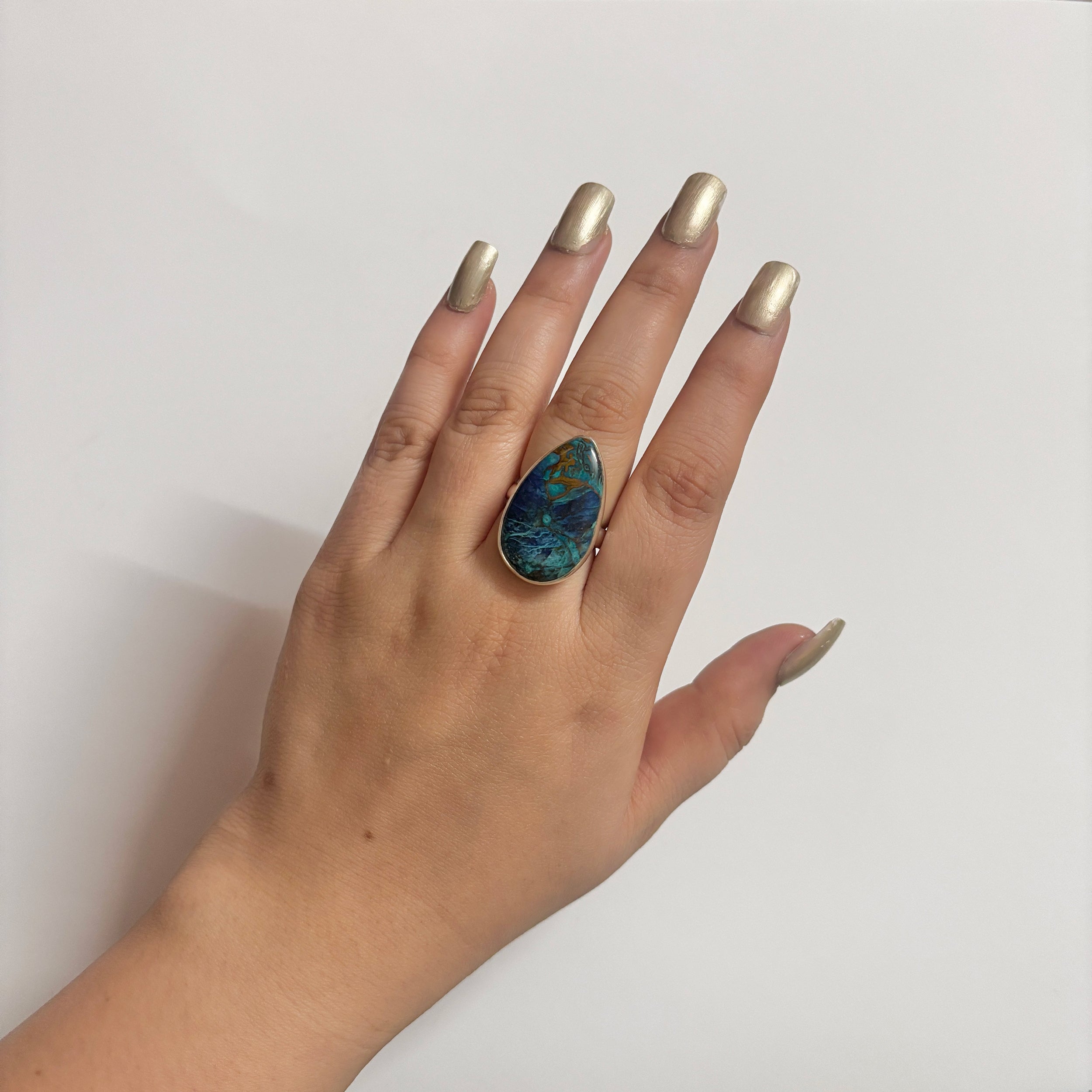 Shattuckite Ring-(STK-2-53)