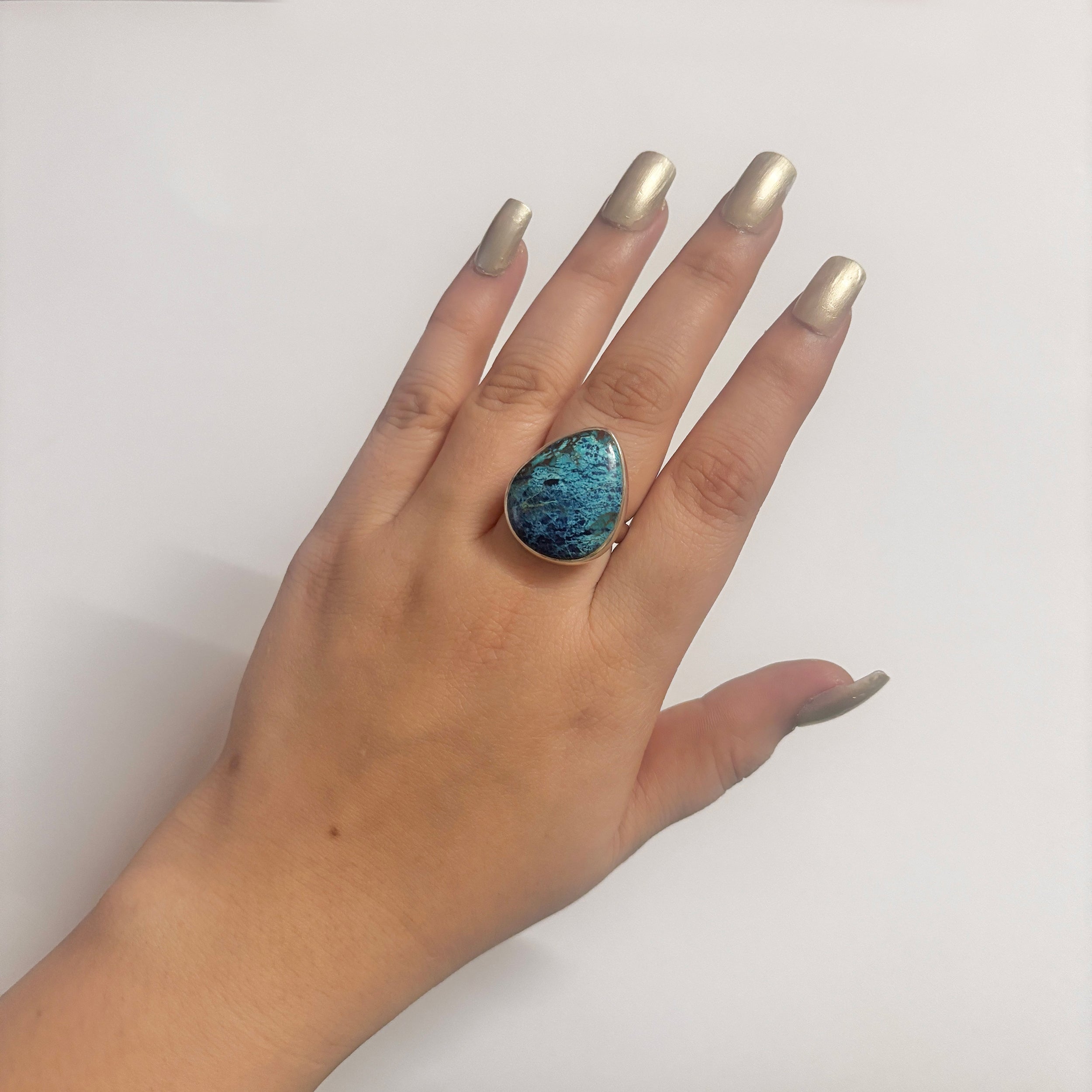 Shattuckite Ring-(STK-2-55)