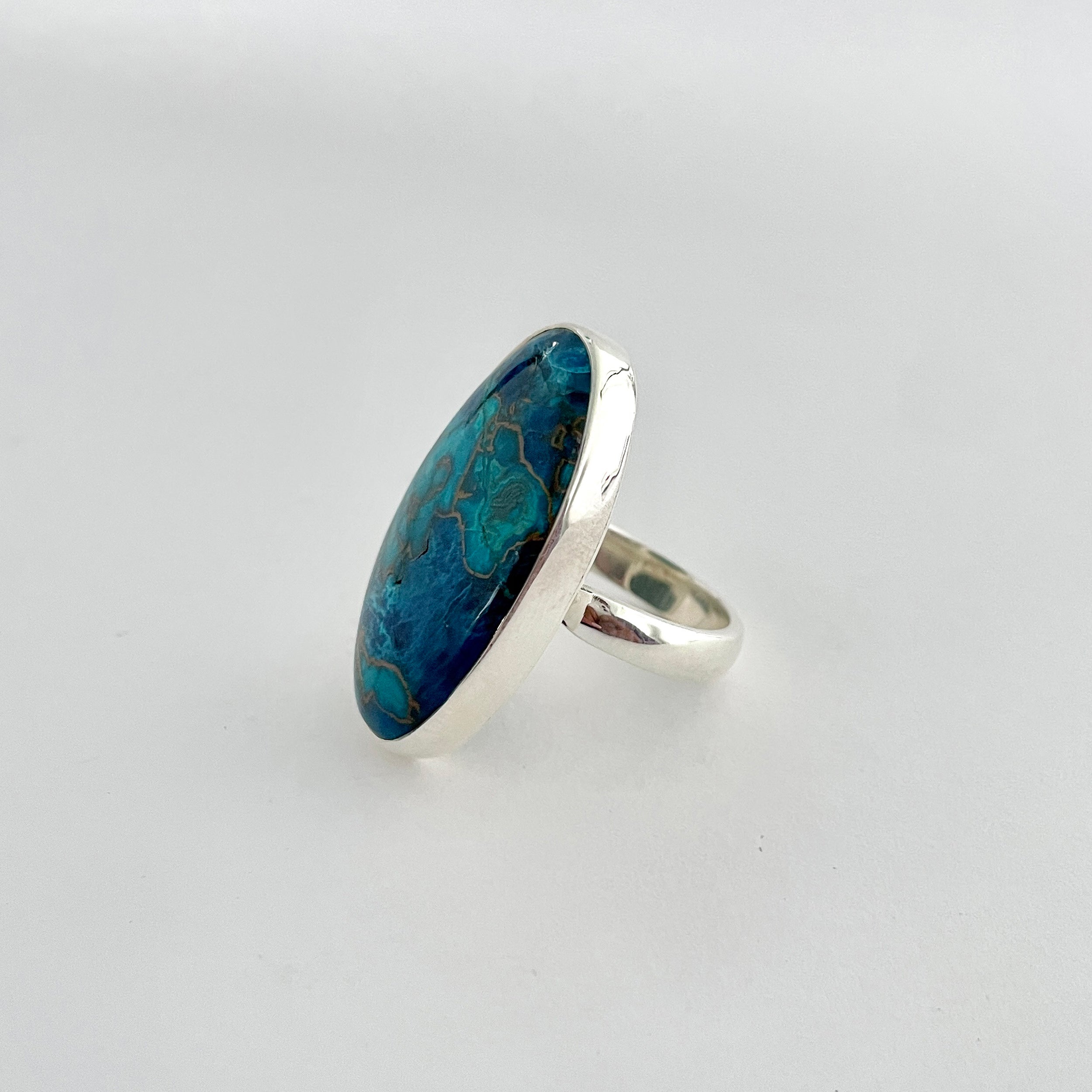 Shattuckite Ring-(STK-2-59)