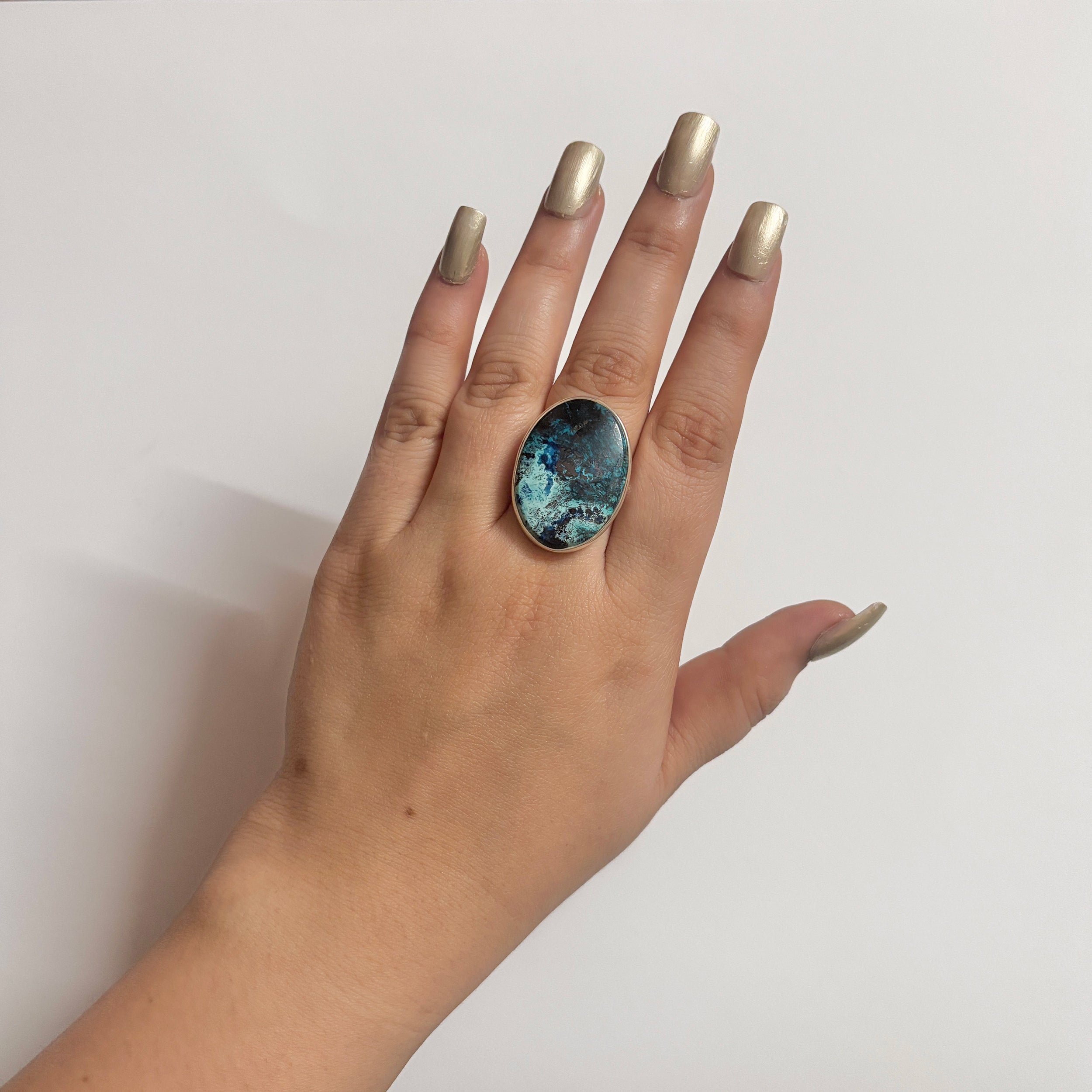 Shattuckite Ring-(STK-2-60)