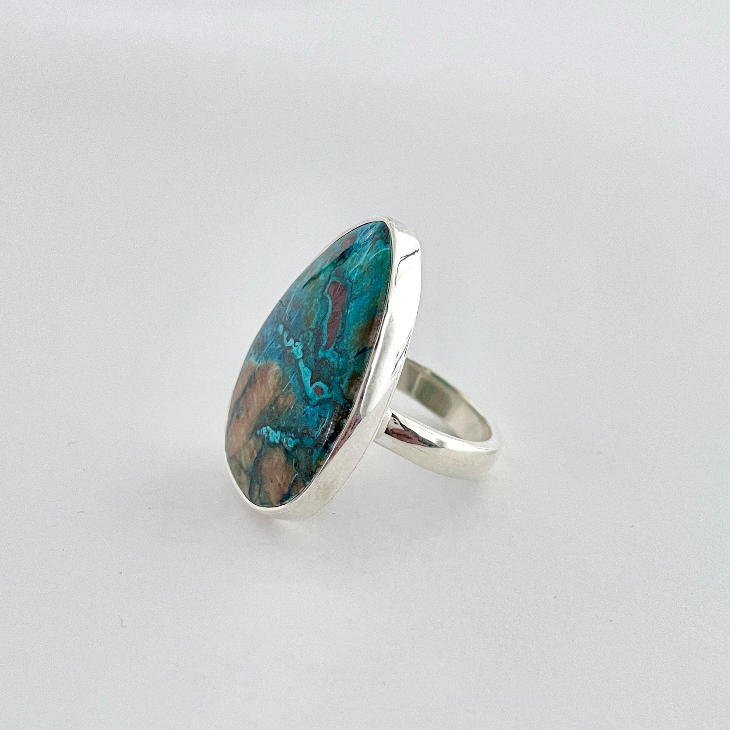 Shattuckite Ring-(STK-2-65)