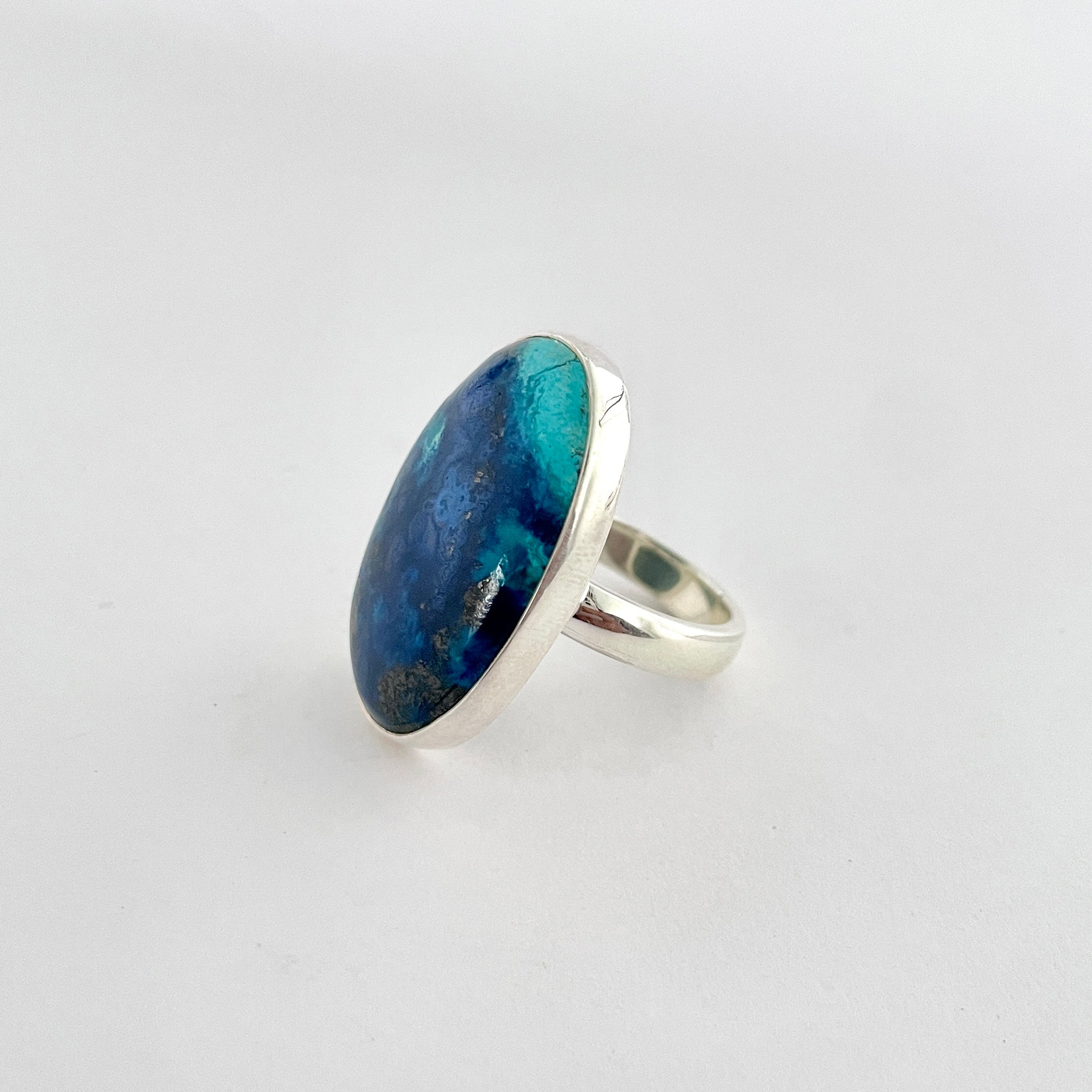 Shattuckite Ring-(STK-2-77)