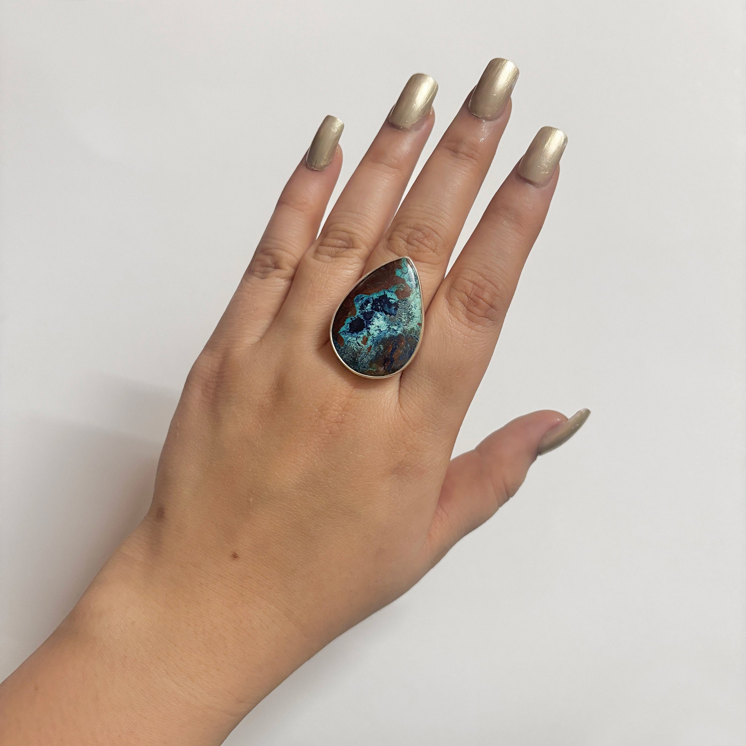 Shattuckite Ring-(STK-2-78)