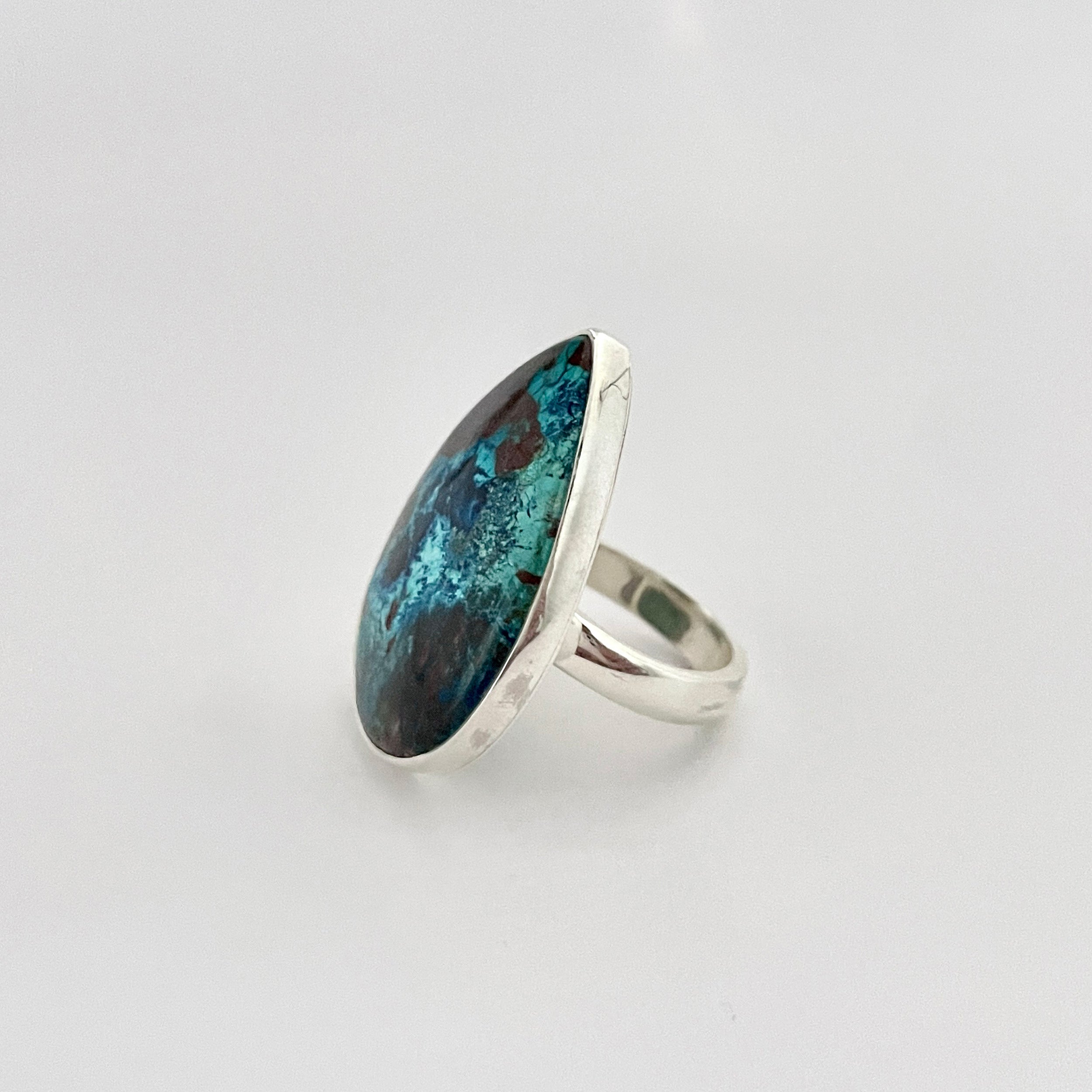 Shattuckite Ring-(STK-2-78)