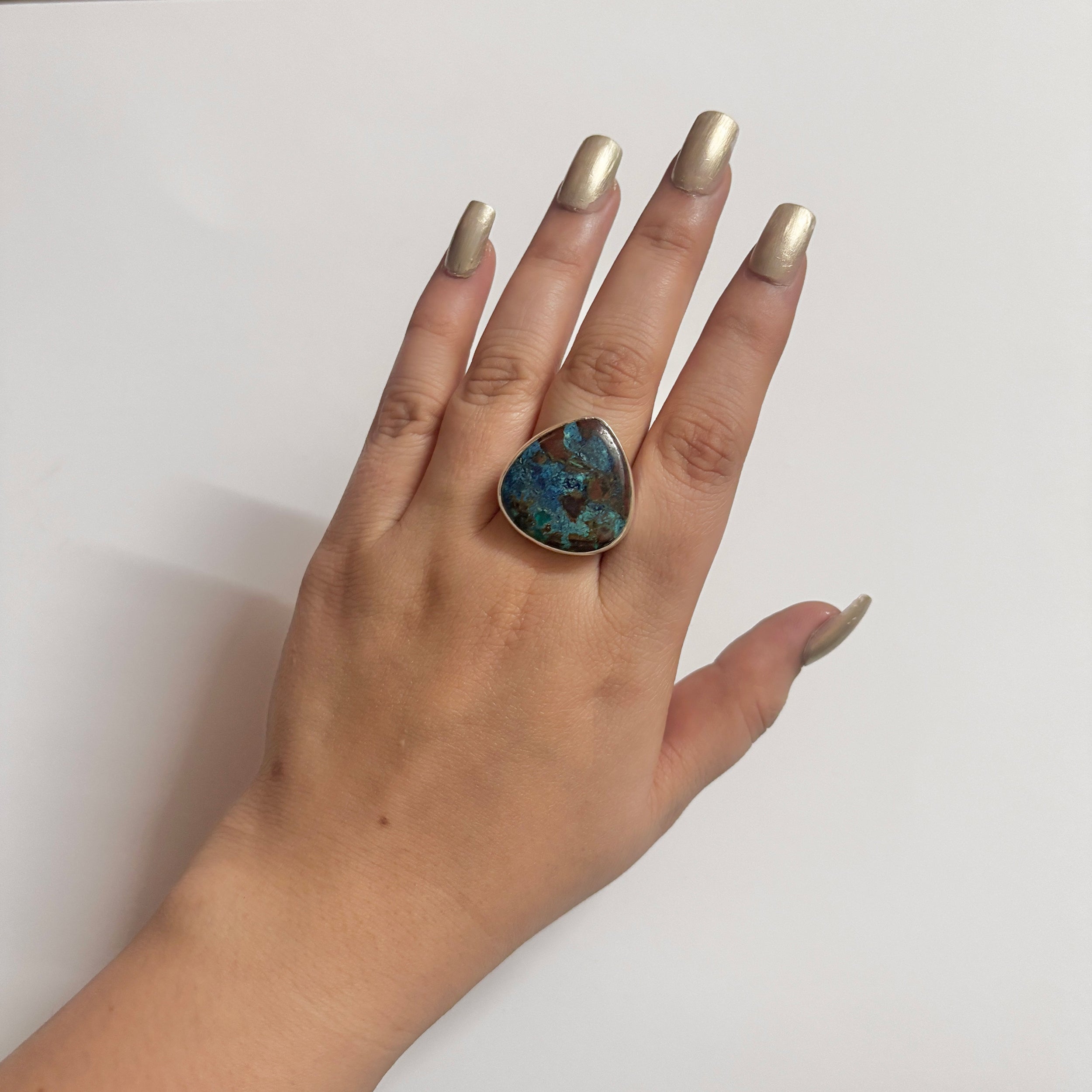 Shattuckite Ring-(STK-2-88)