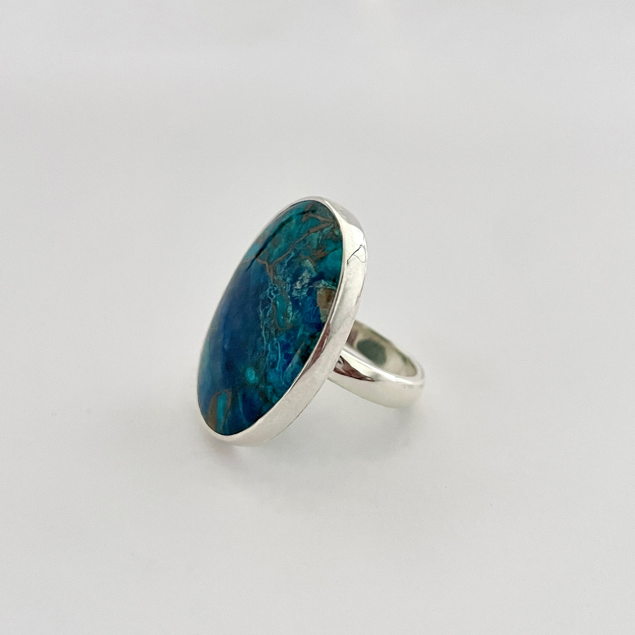 Shattuckite Ring-(STK-2-90)