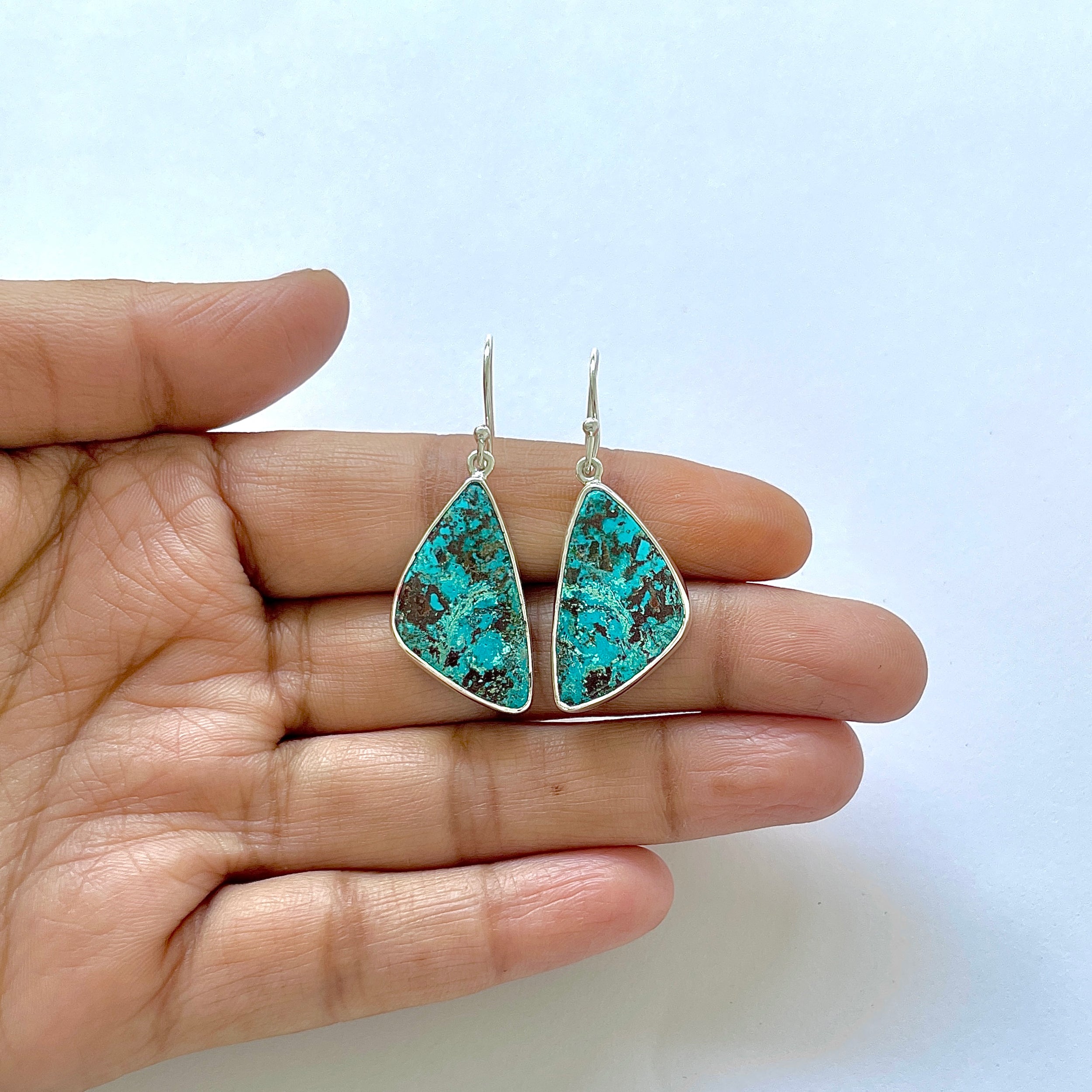 Shattuckite Earring-(STK-3-1)
