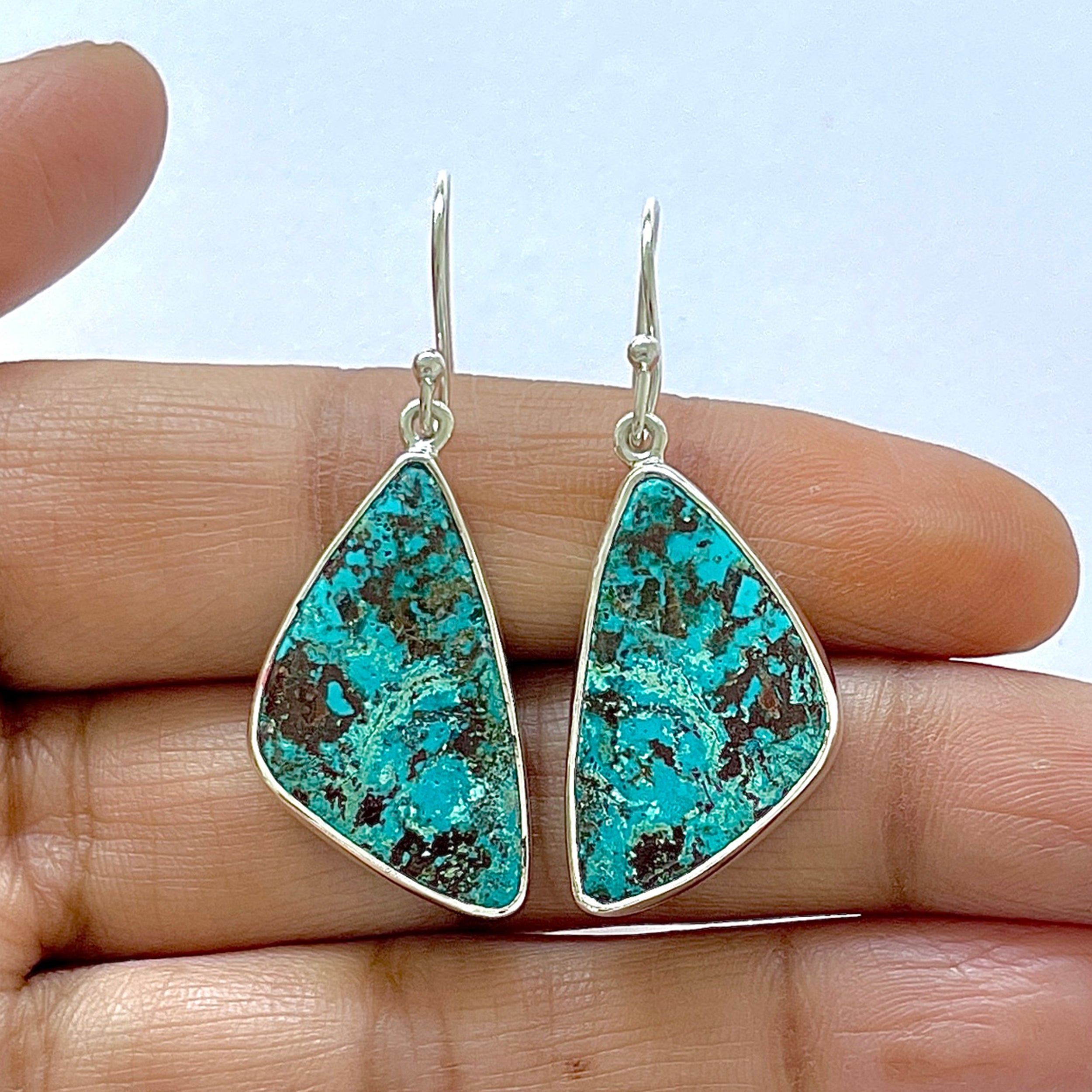 Shattuckite Earring-(STK-3-1)