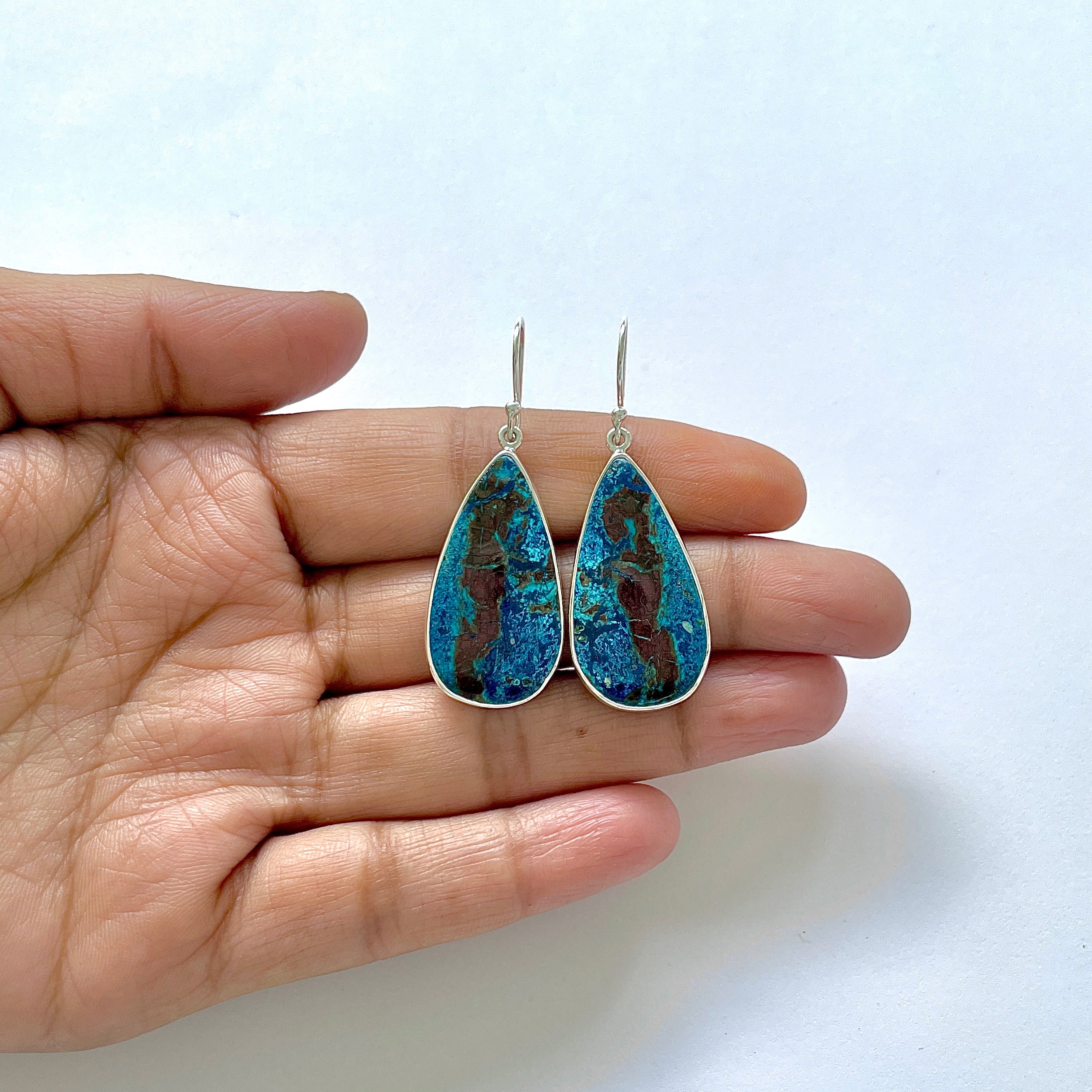 Shattuckite Earring-(STK-3-12)