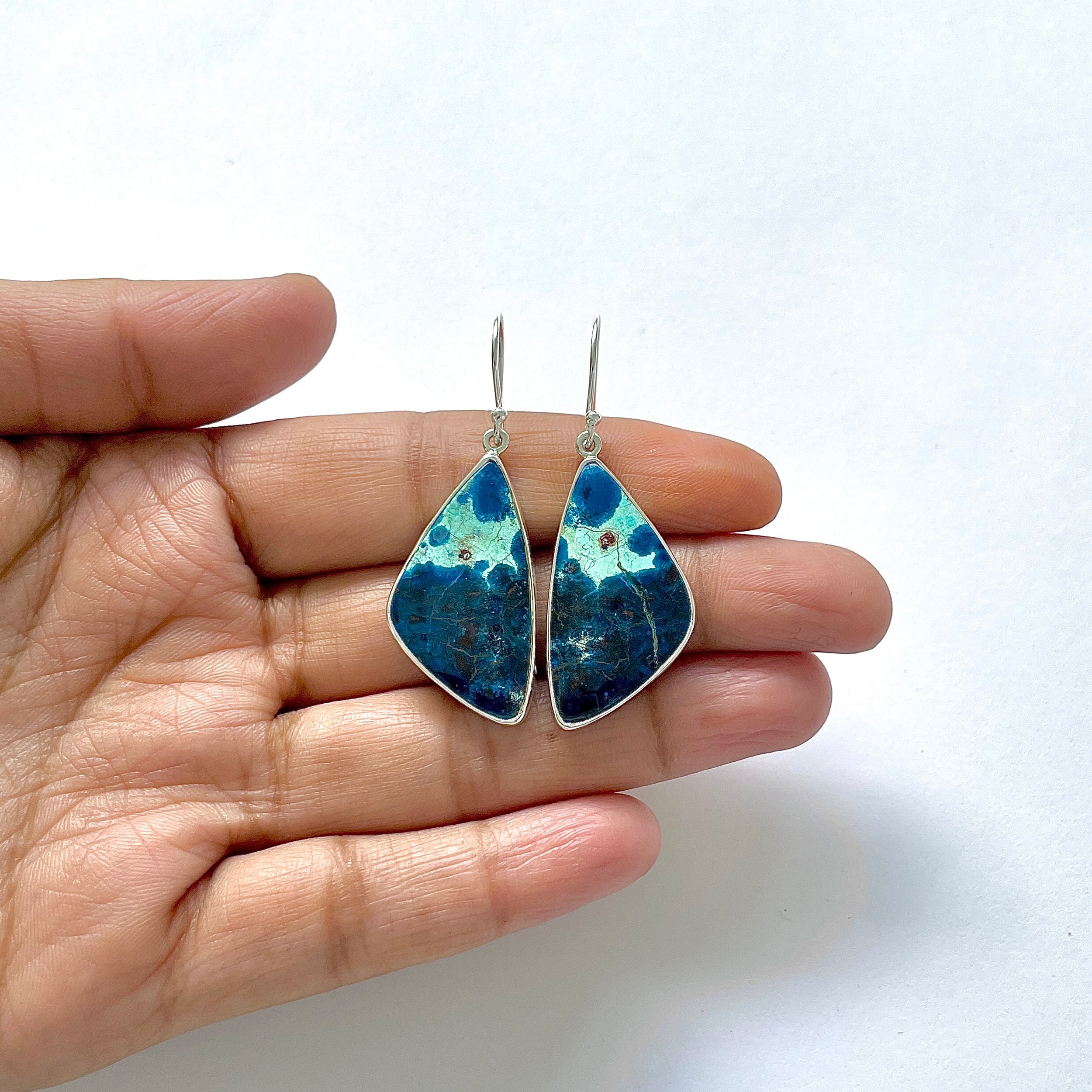 Shattuckite Earring-(STK-3-14)