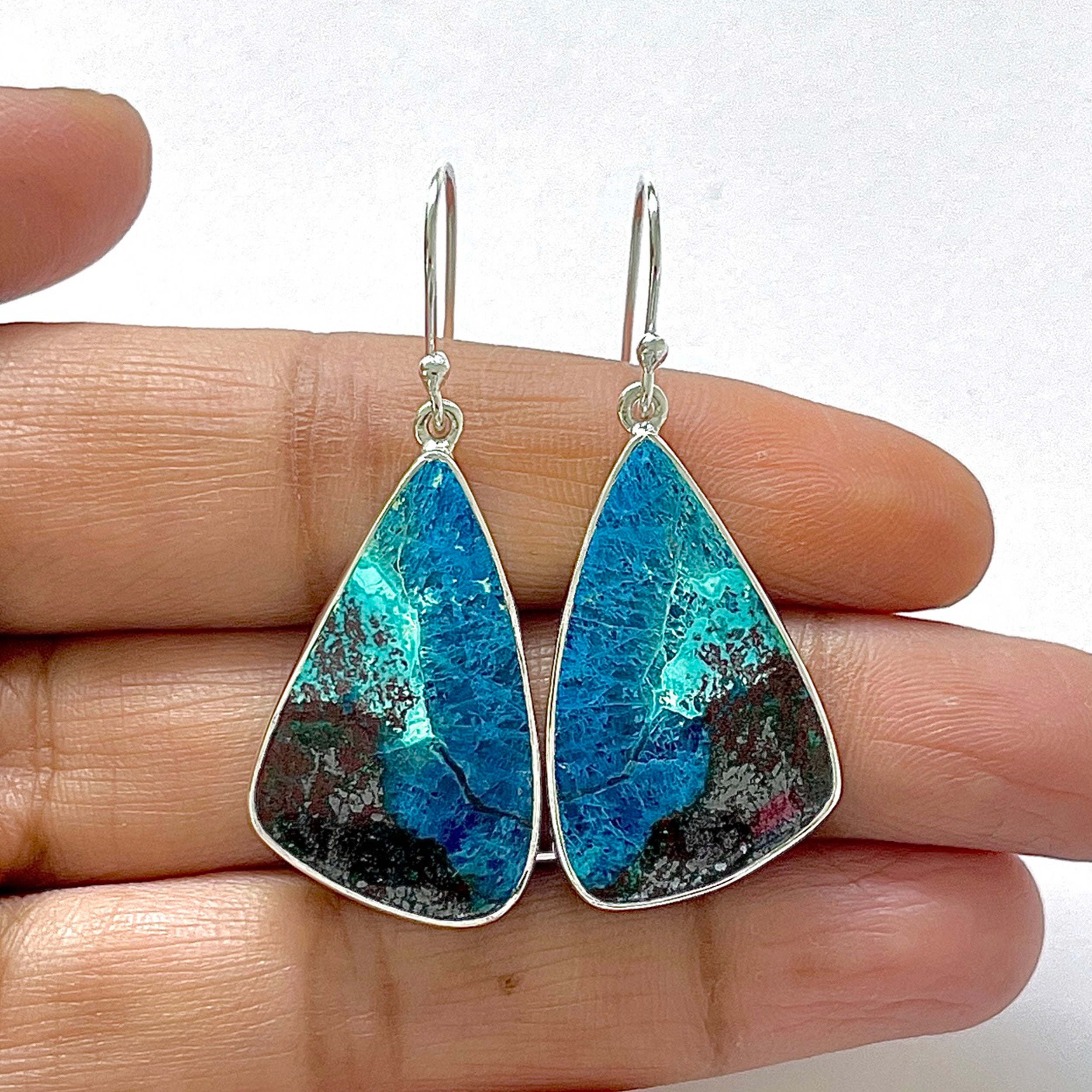 Shattuckite Earring-(STK-3-15)