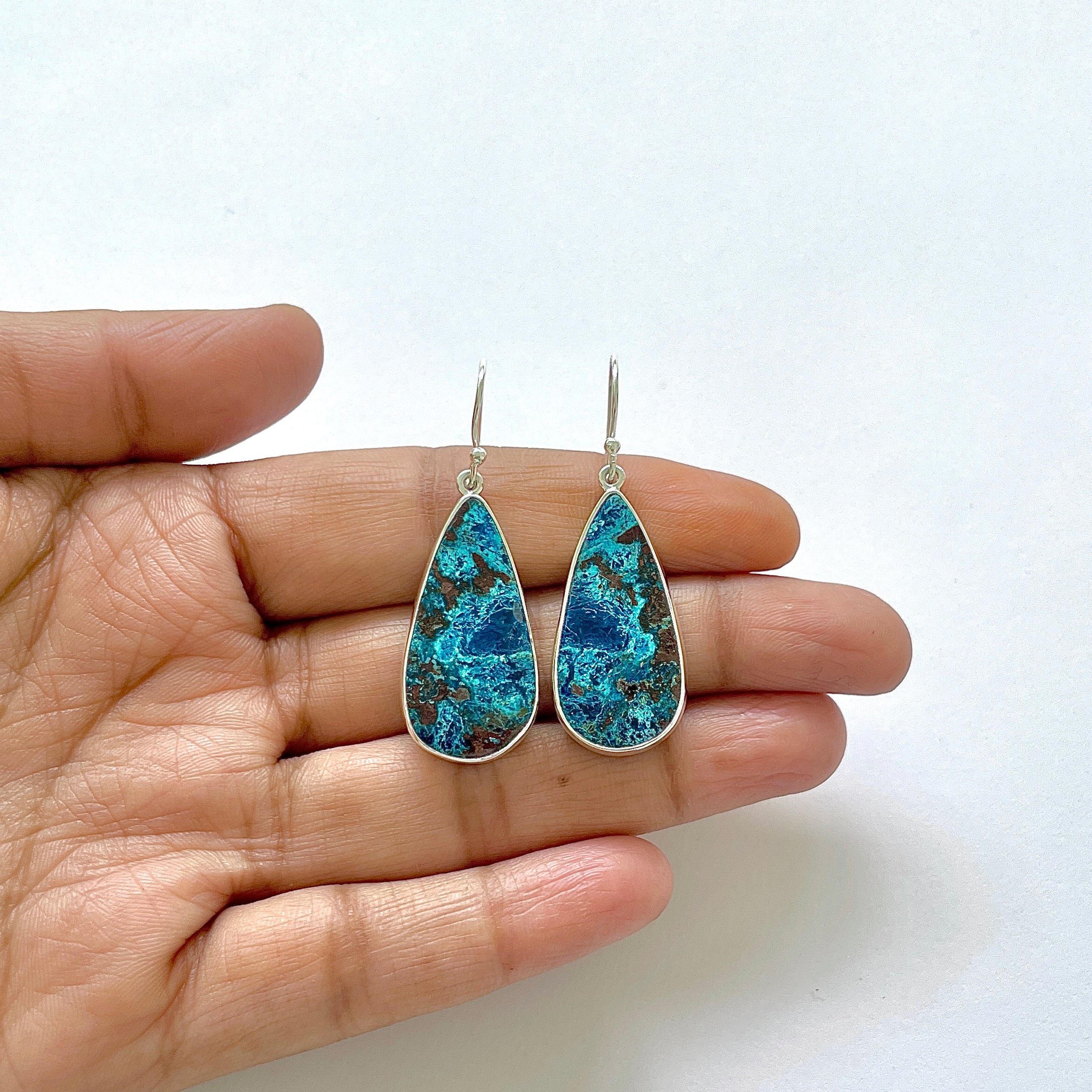 Shattuckite Earring-(STK-3-17)