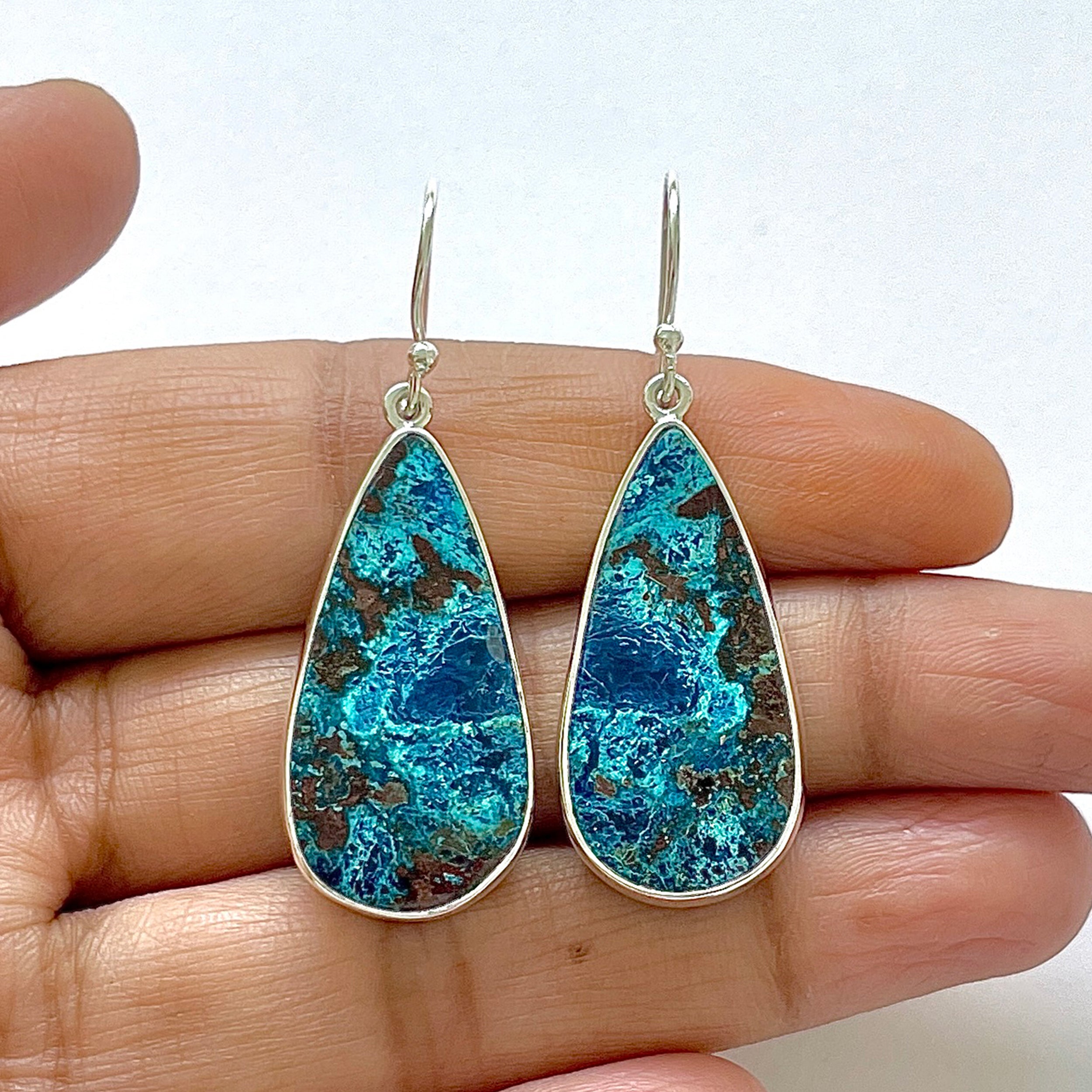 Shattuckite Earring-(STK-3-17)