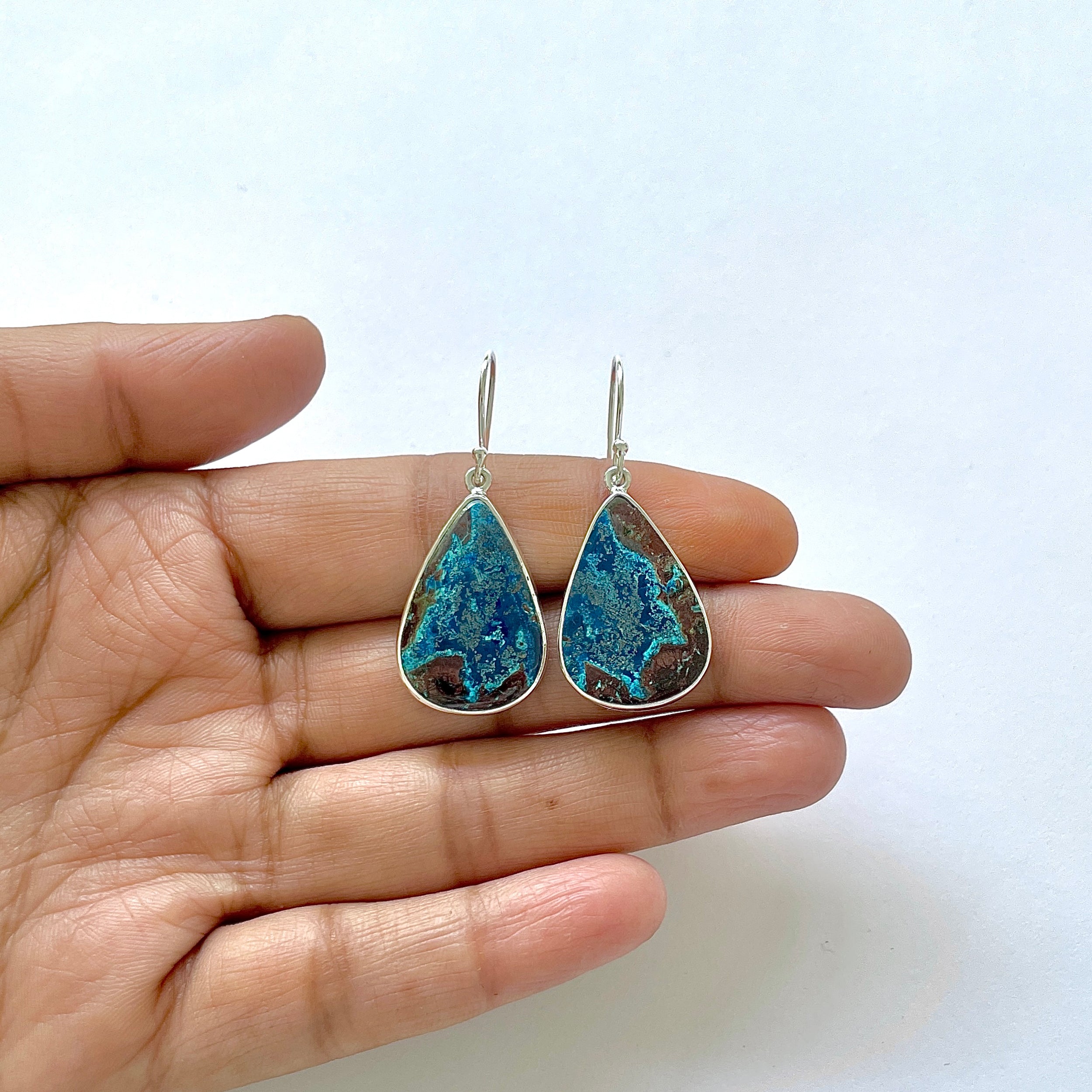 Shattuckite Earring-(STK-3-19)