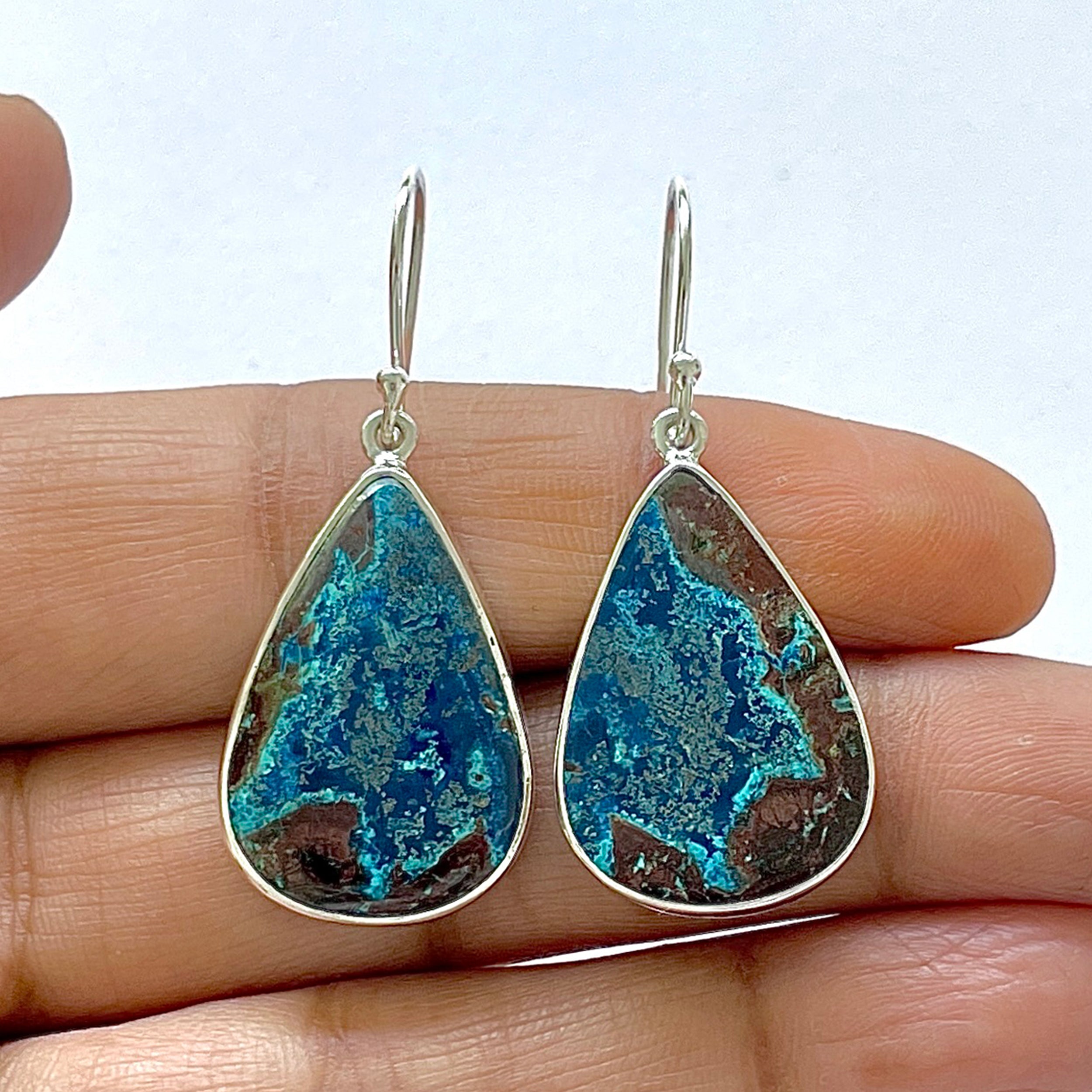 Shattuckite Earring-(STK-3-19)