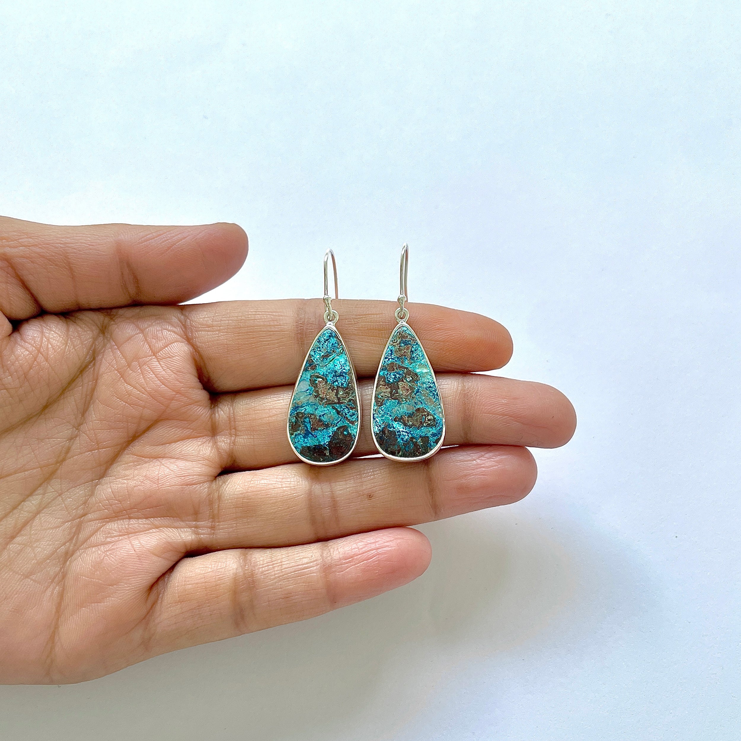 Shattuckite Earring-(STK-3-2)