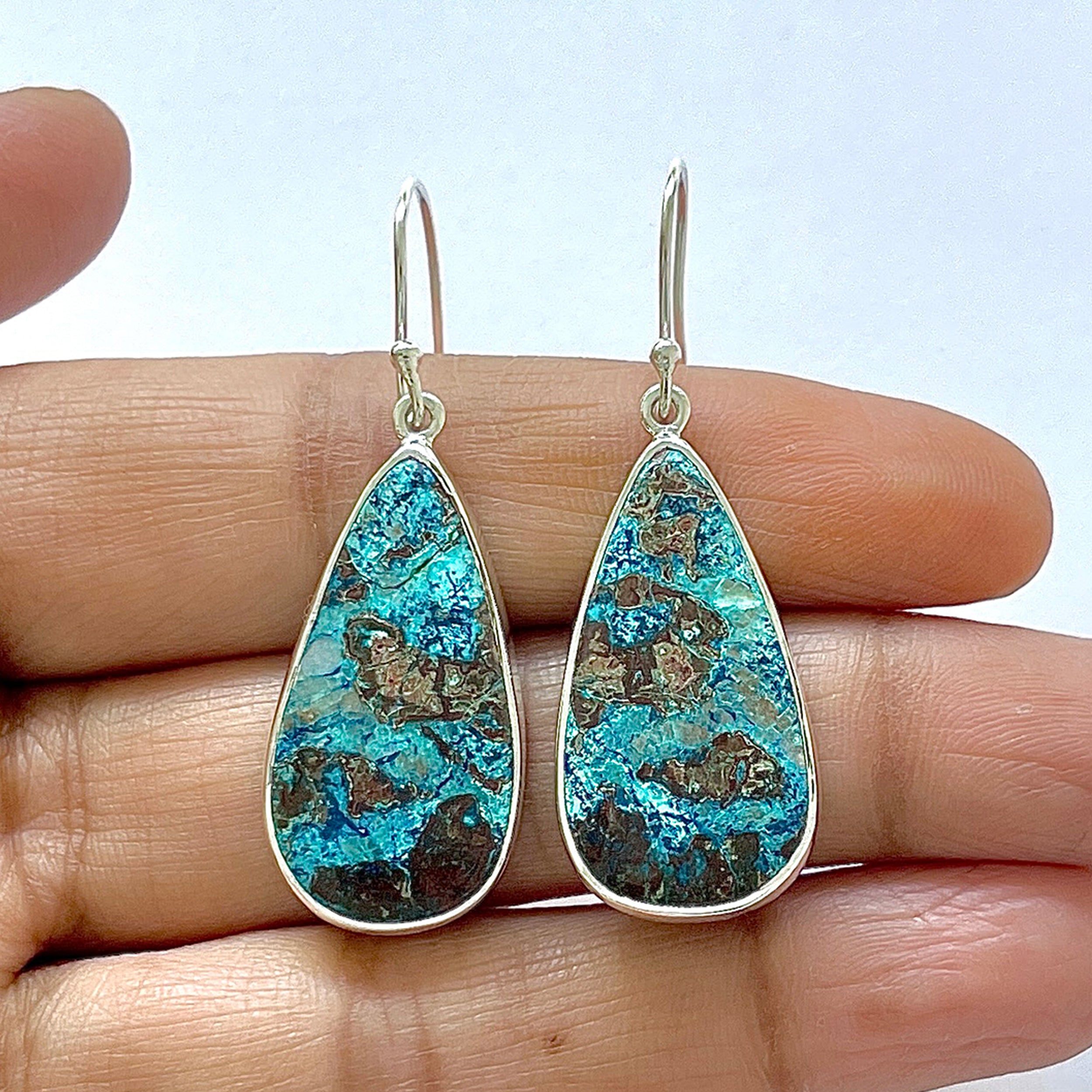 Shattuckite Earring-(STK-3-2)