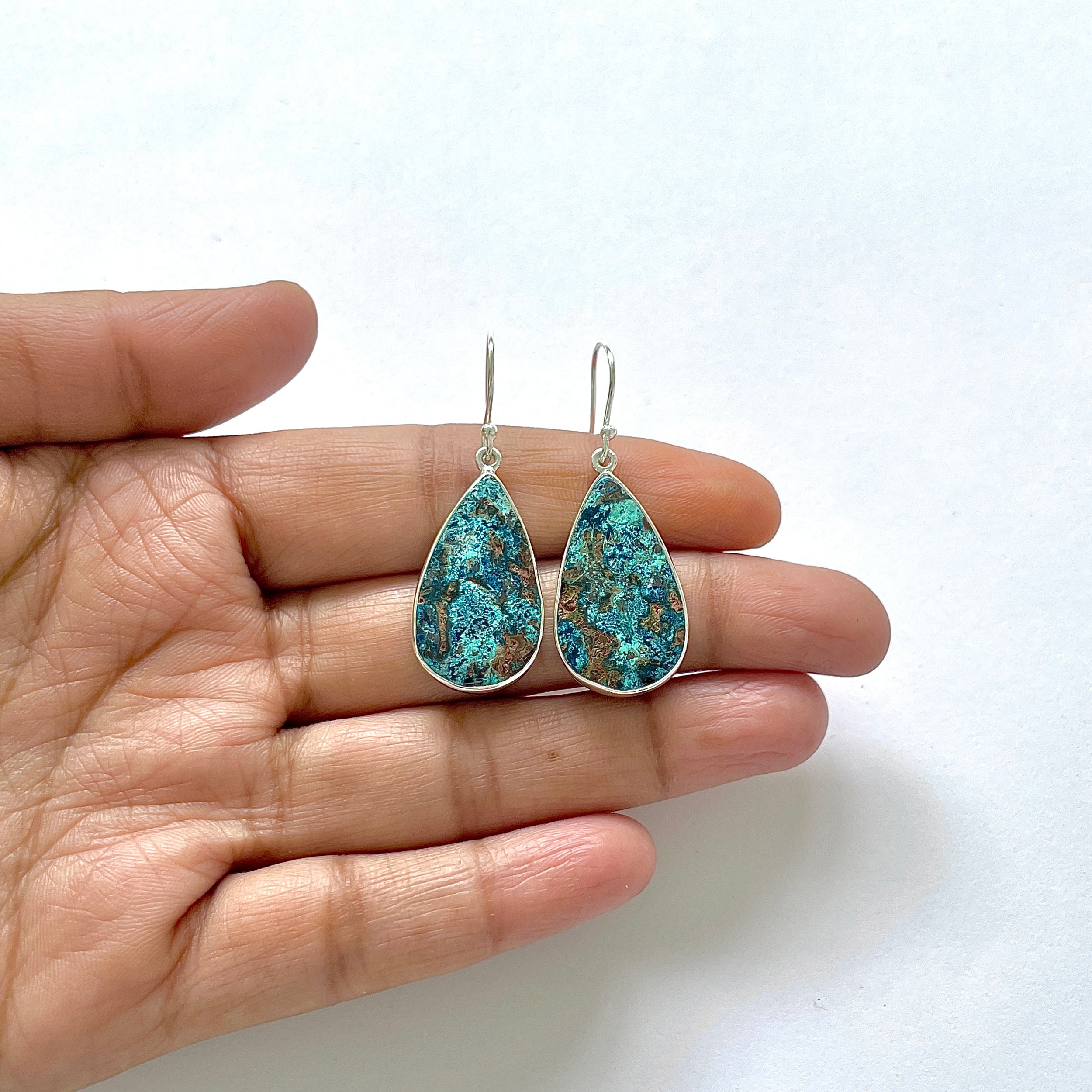 Shattuckite Earring-(STK-3-21)