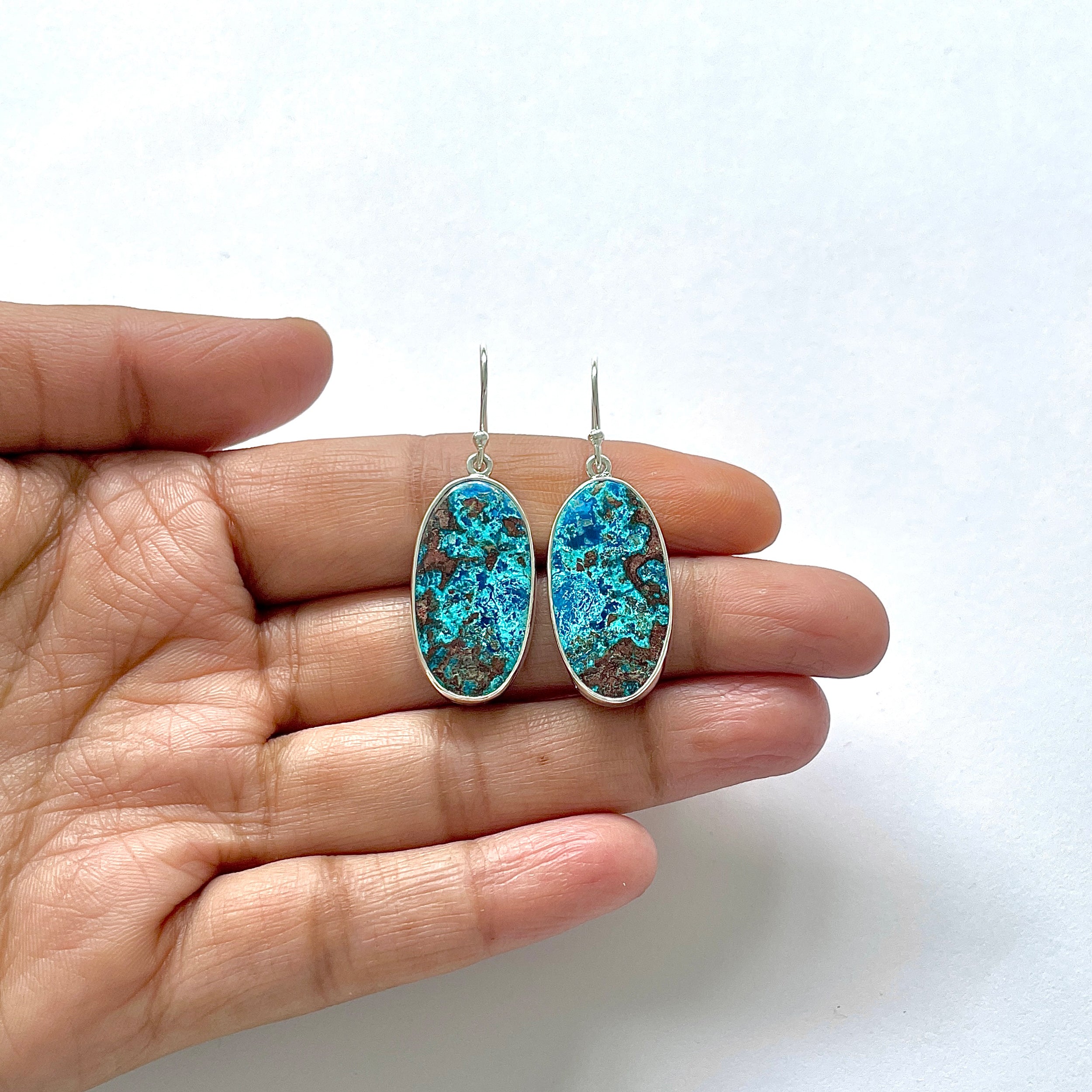 Shattuckite Earring-(STK-3-22)