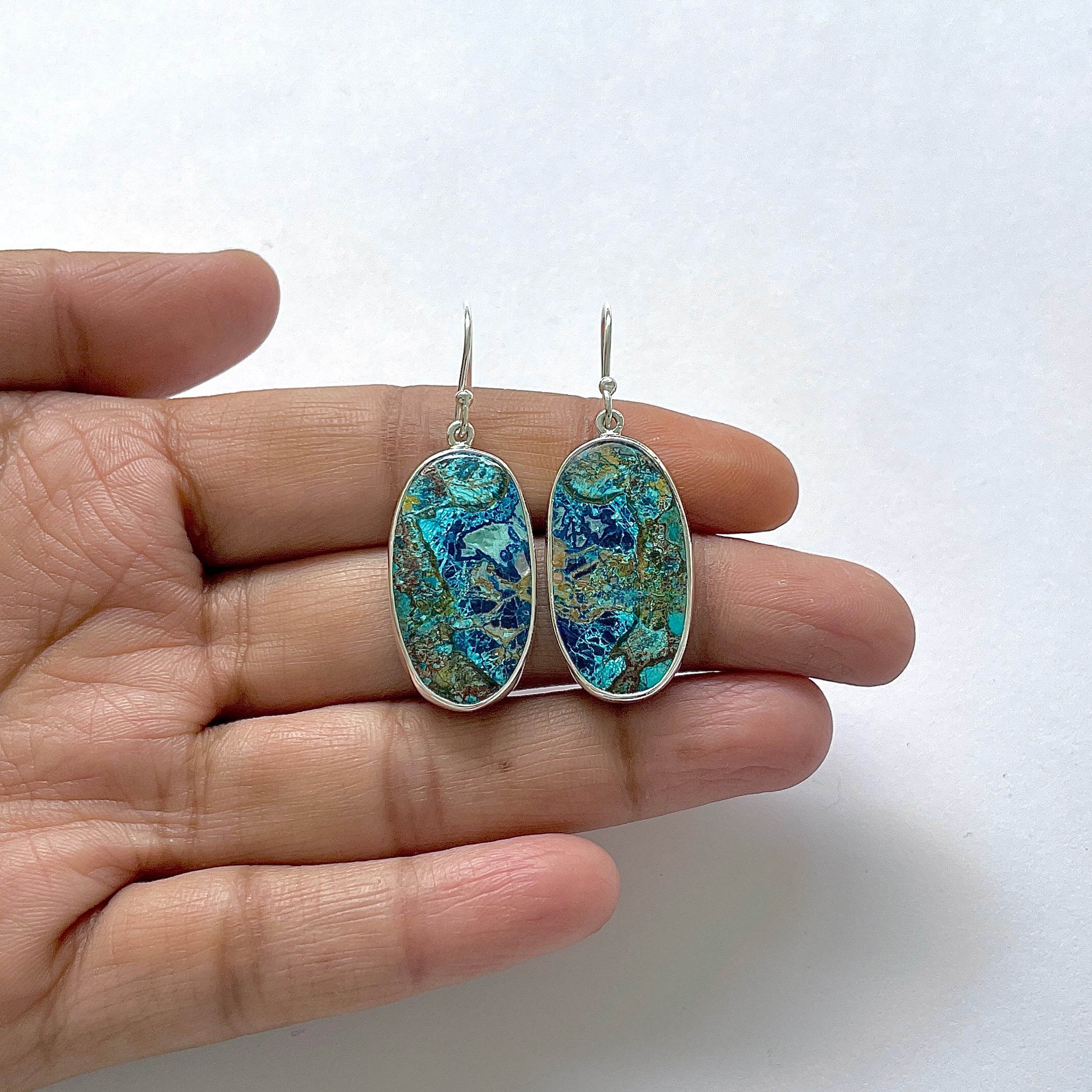 Shattuckite Earring-(STK-3-23)