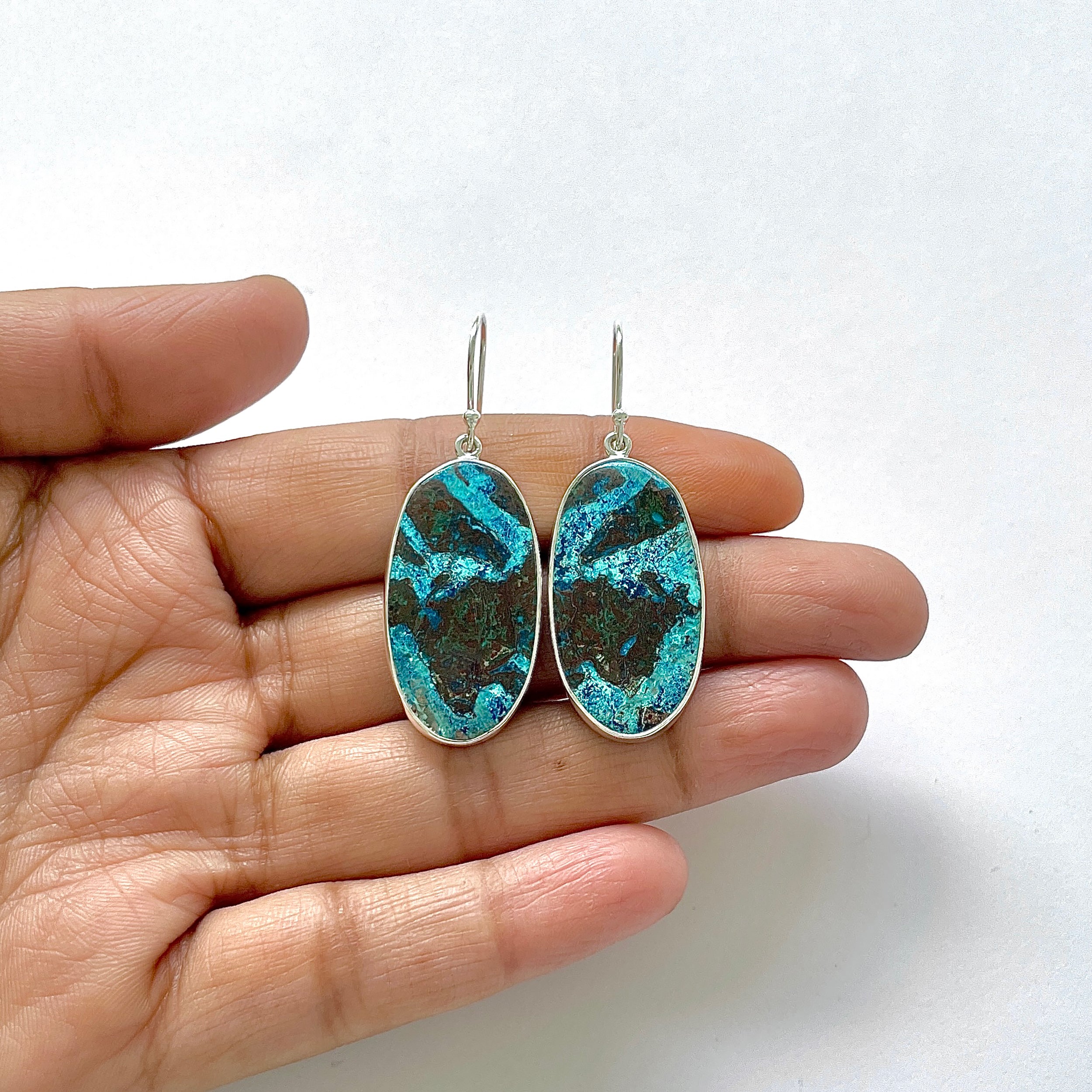 Shattuckite Earring-(STK-3-25)