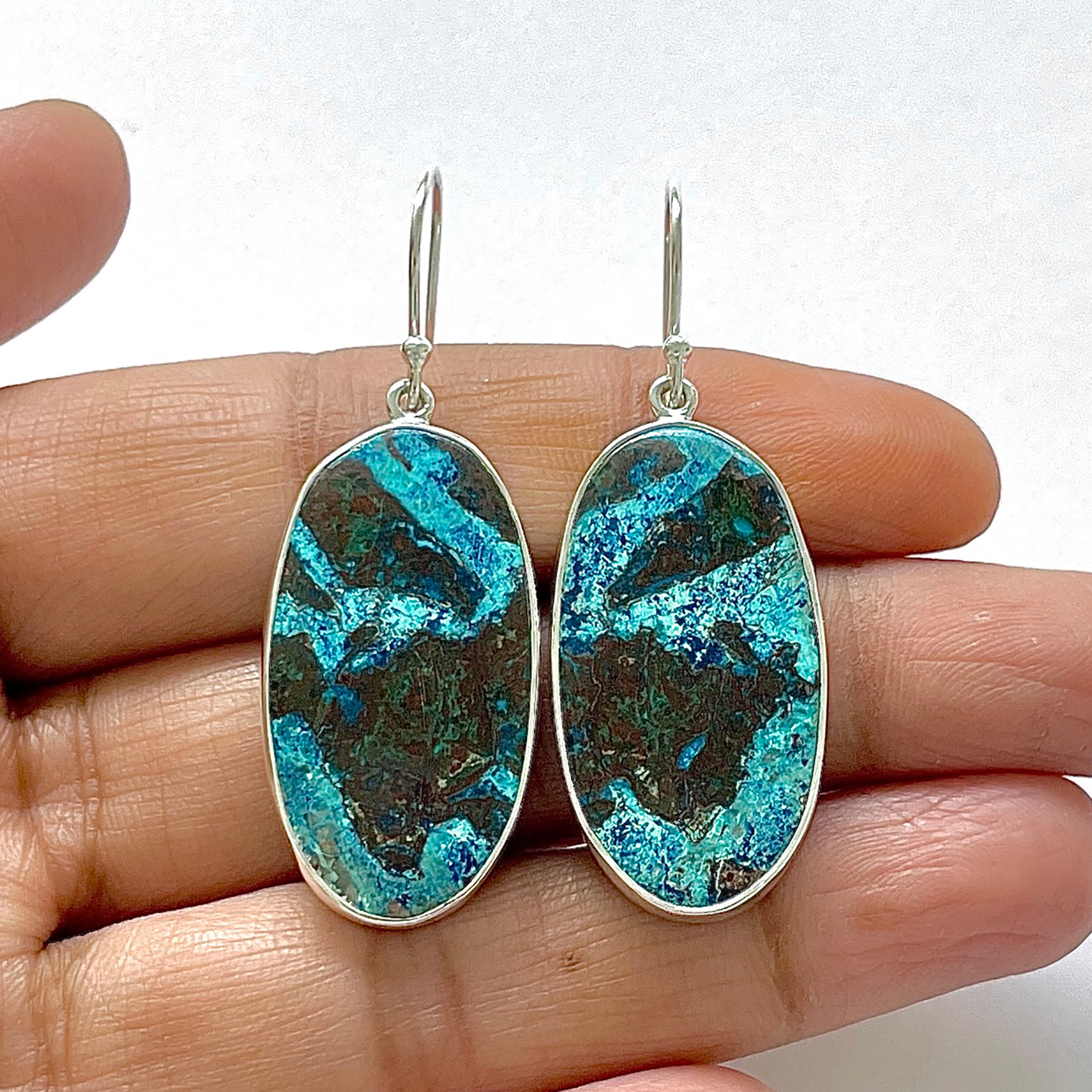 Shattuckite Earring-(STK-3-25)