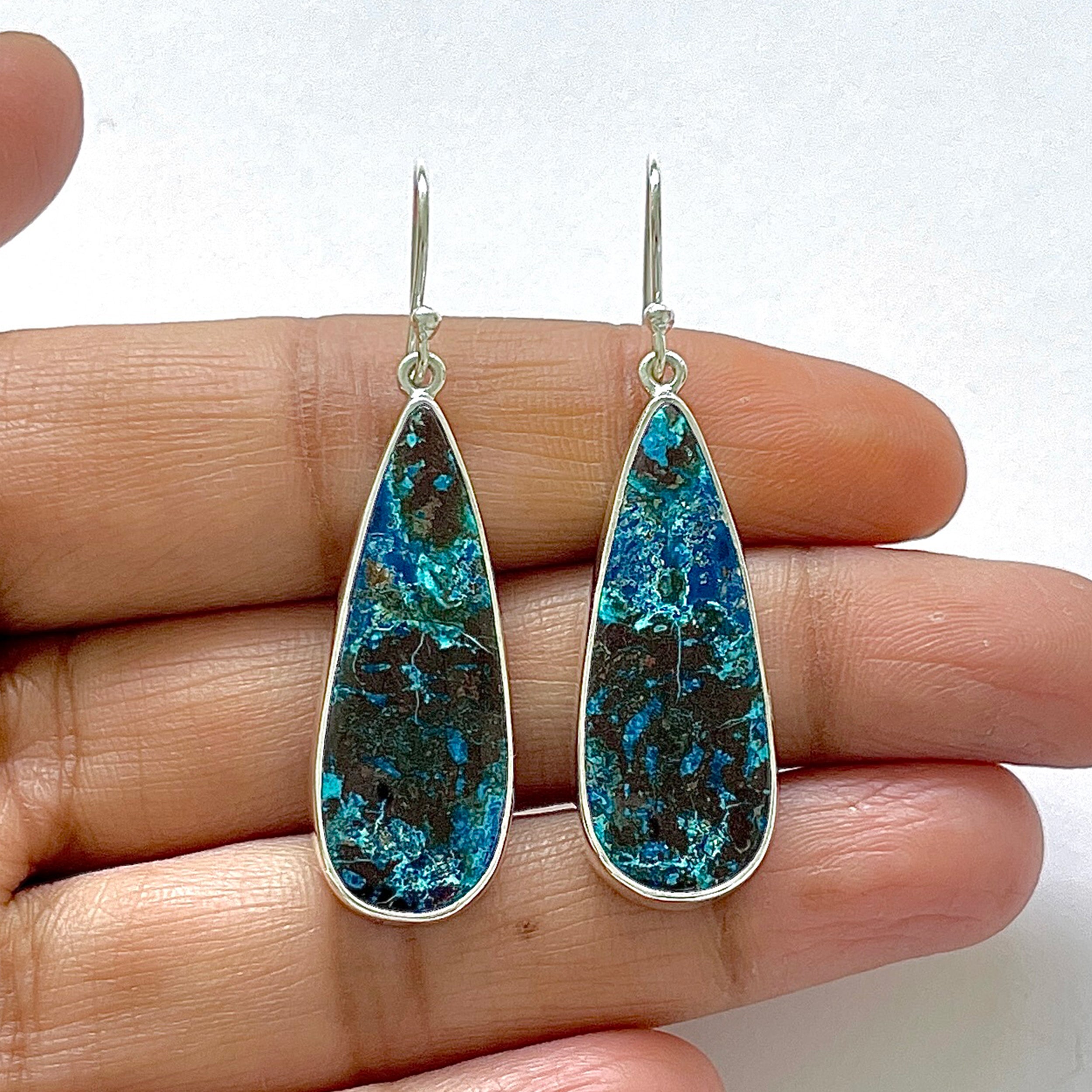 Shattuckite Earring-(STK-3-26)
