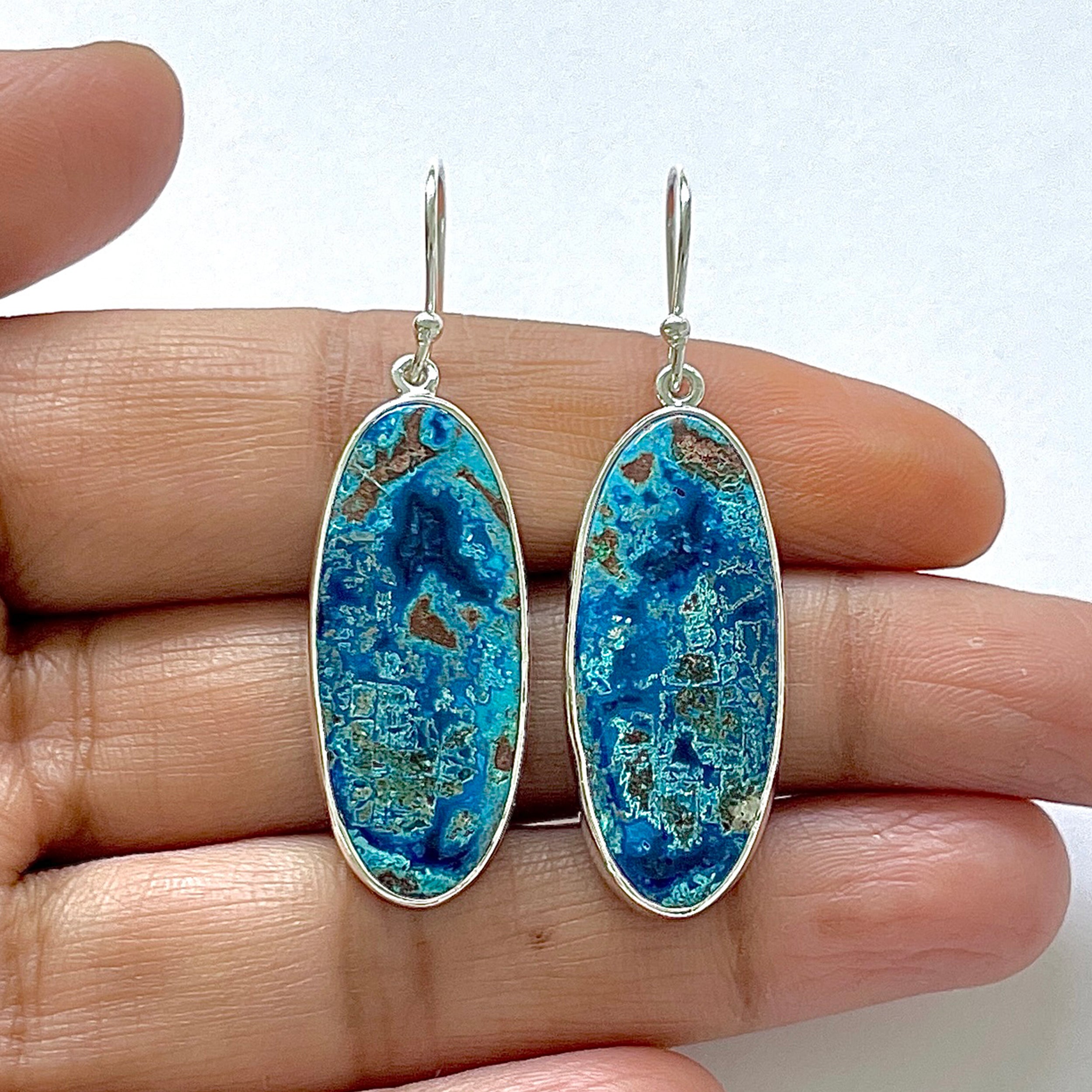 Shattuckite Earring-(STK-3-27)
