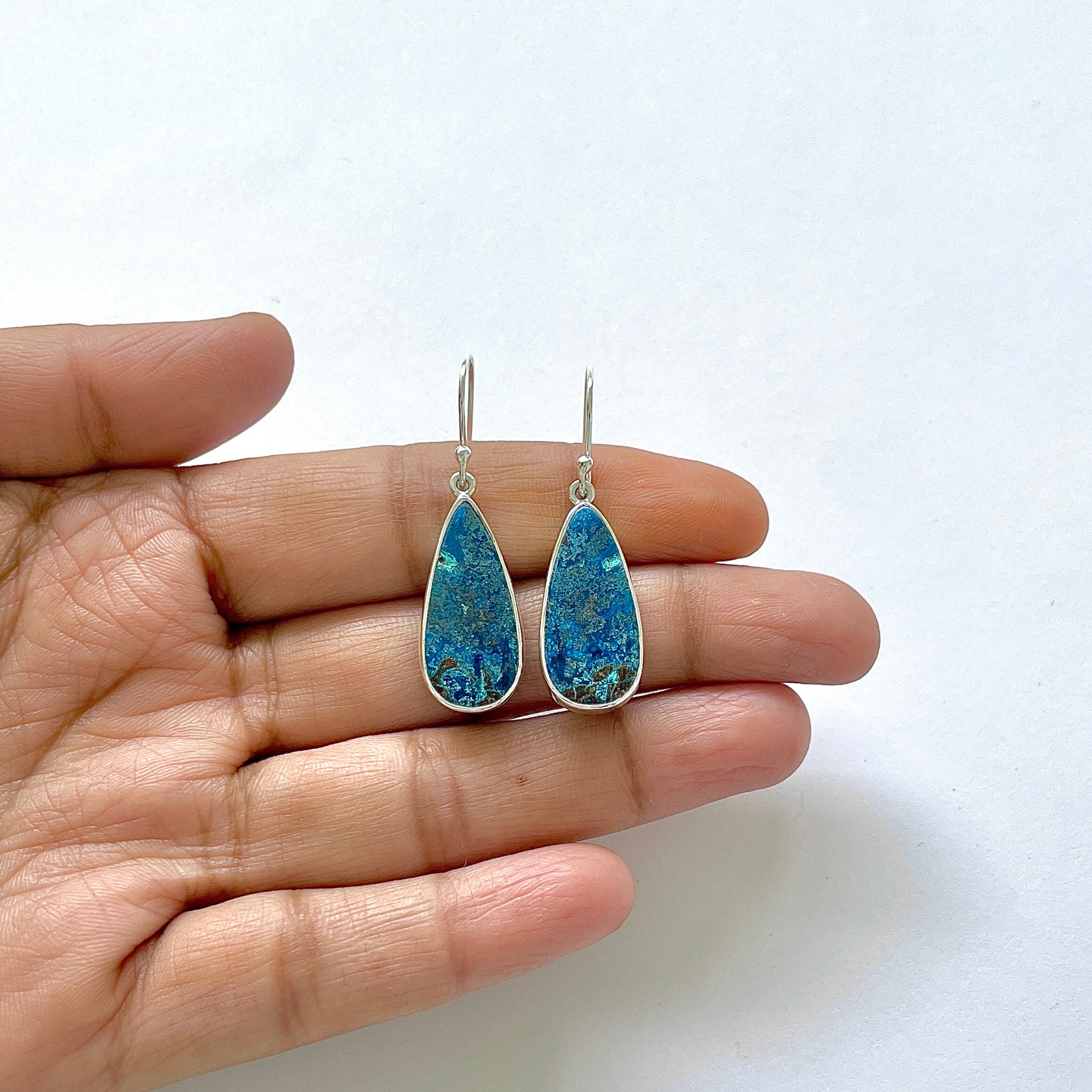 Shattuckite Earring-(STK-3-28)