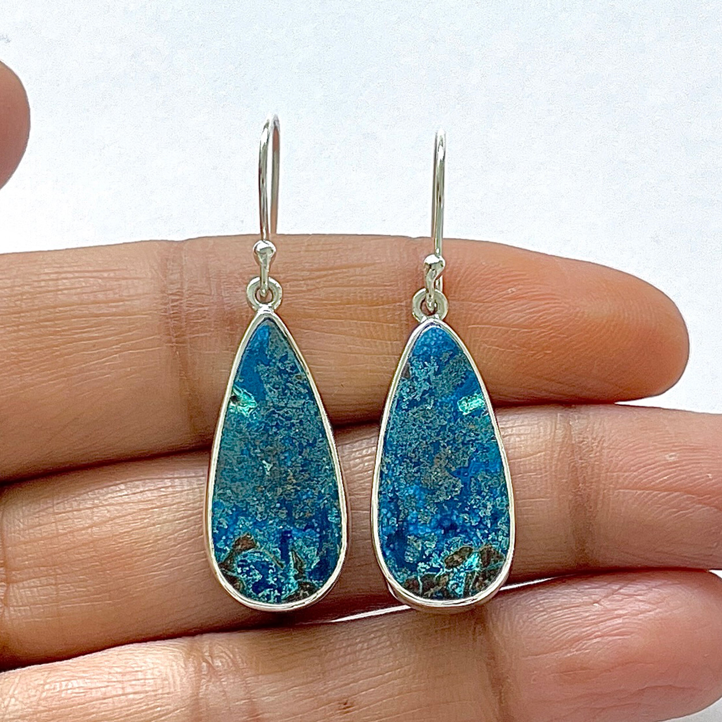 Shattuckite Earring-(STK-3-28)