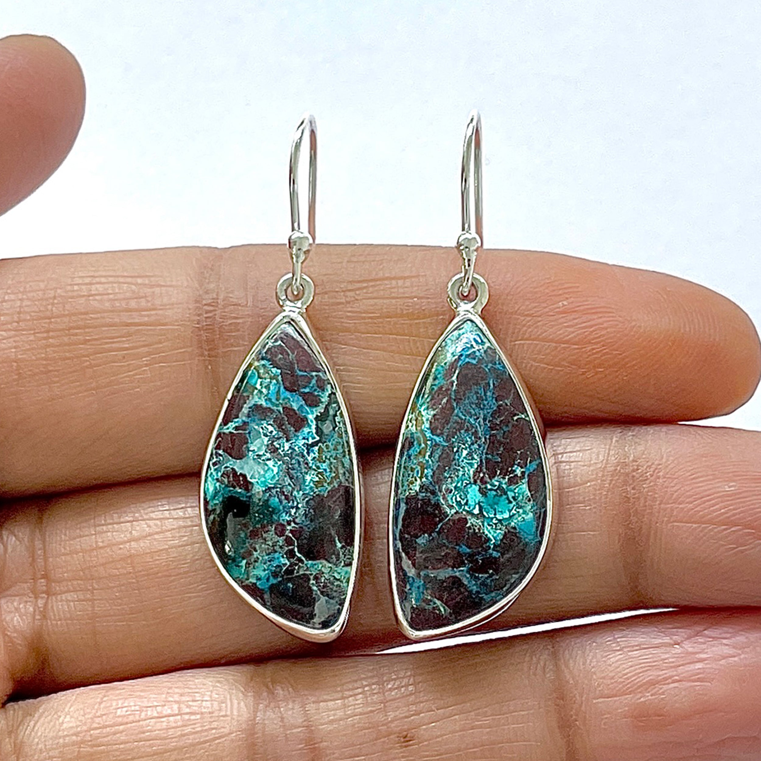 Shattuckite Earring-(STK-3-4)