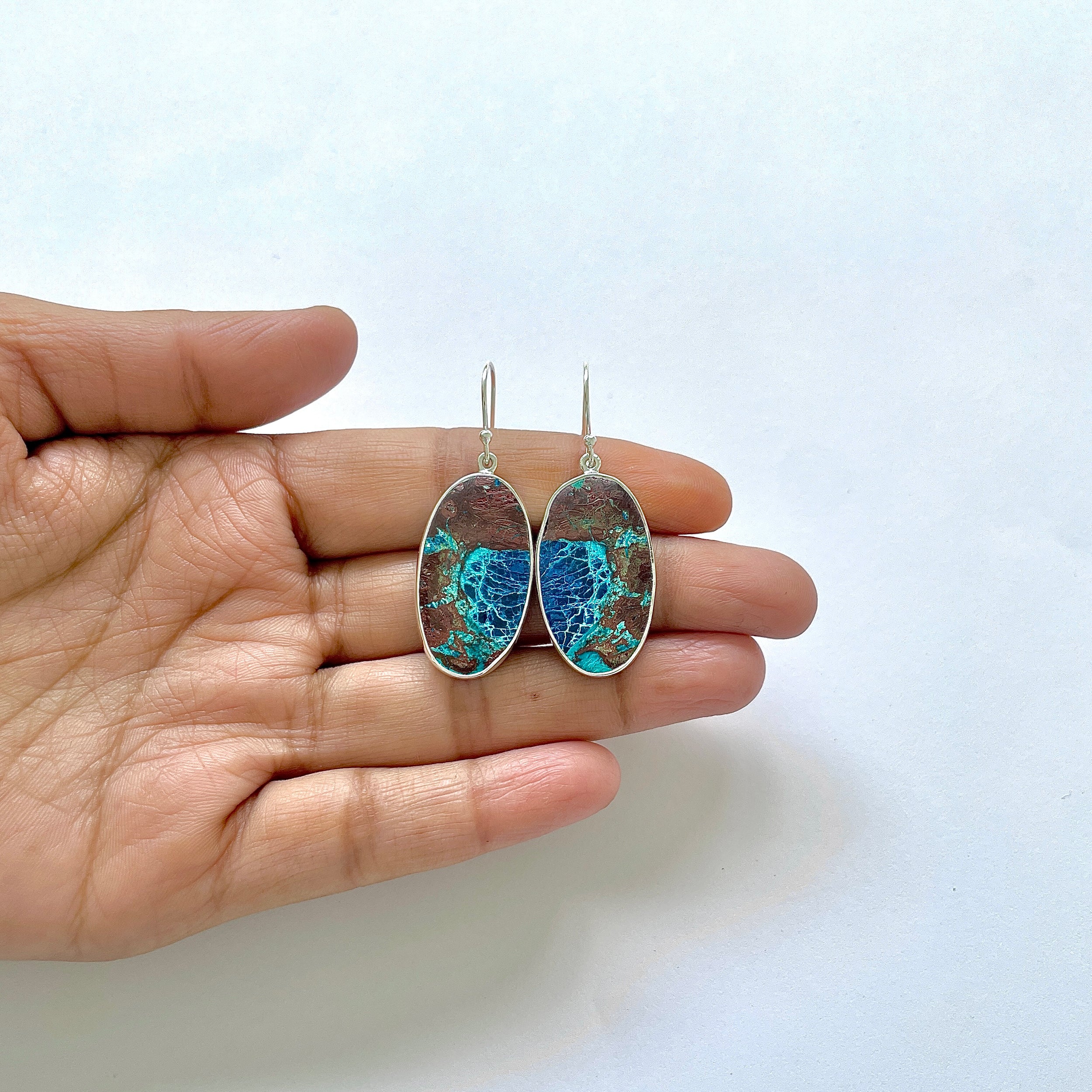 Shattuckite Earring-(STK-3-5)