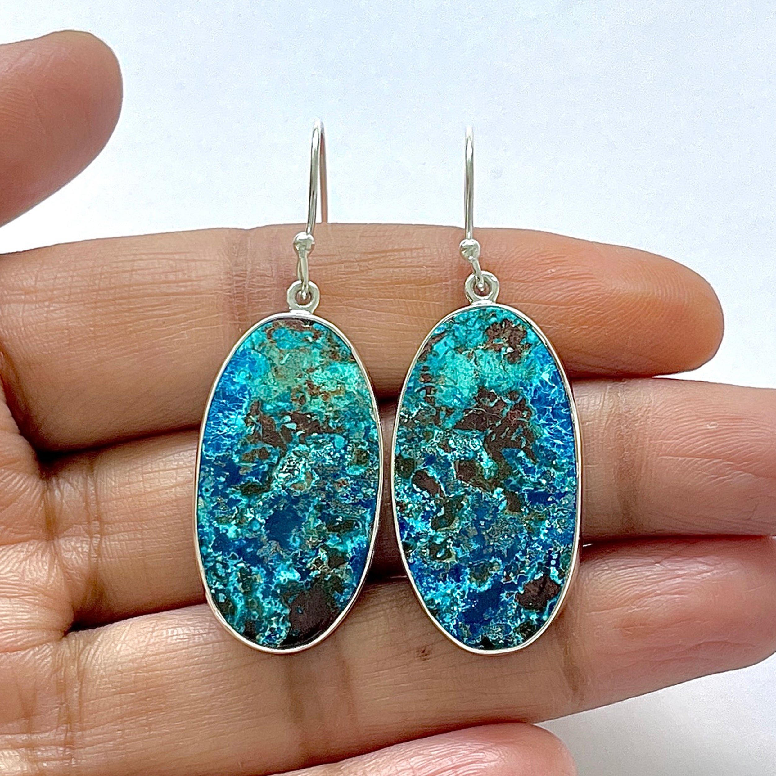 Shattuckite Earring-(STK-3-7)