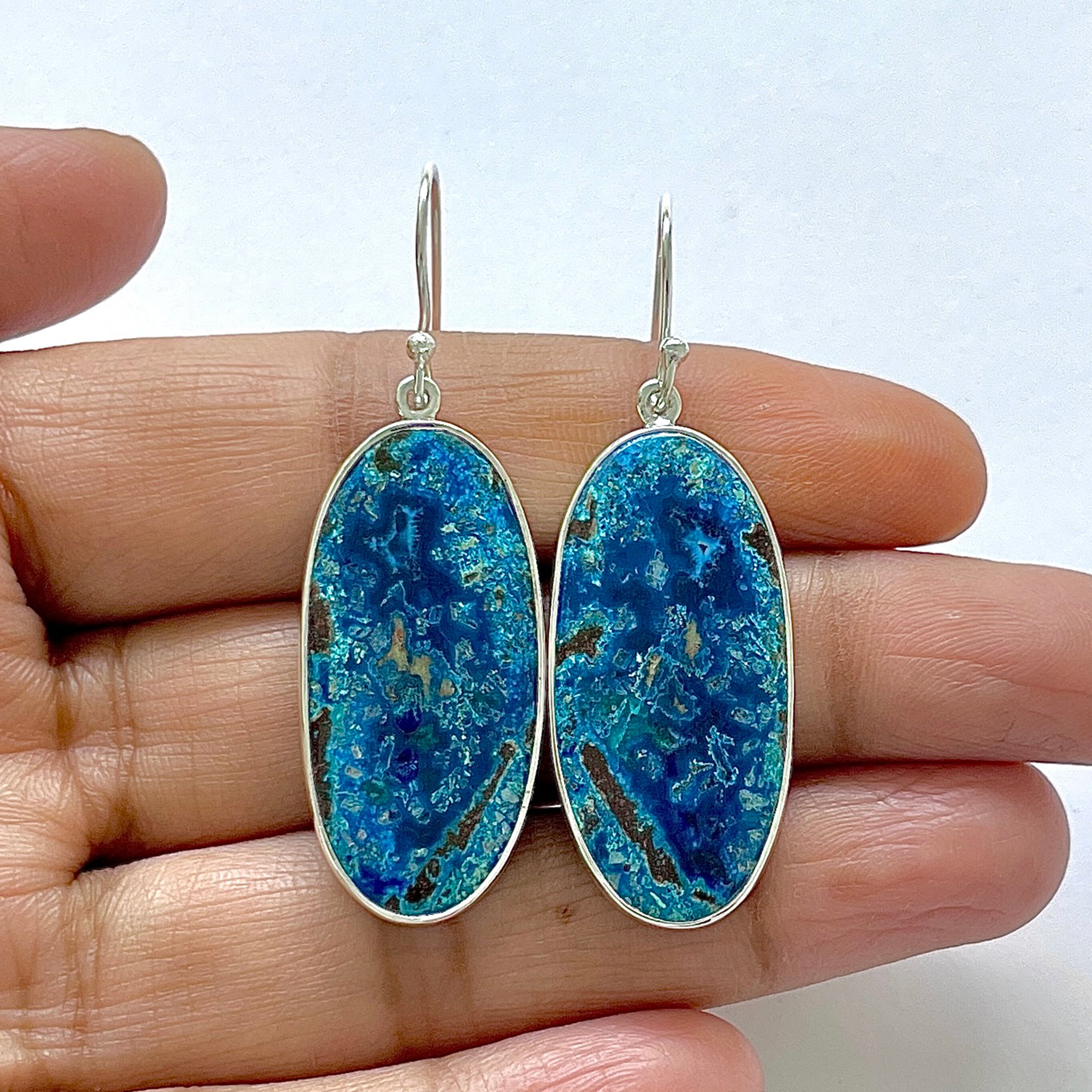 Shattuckite Earring-(STK-3-8)