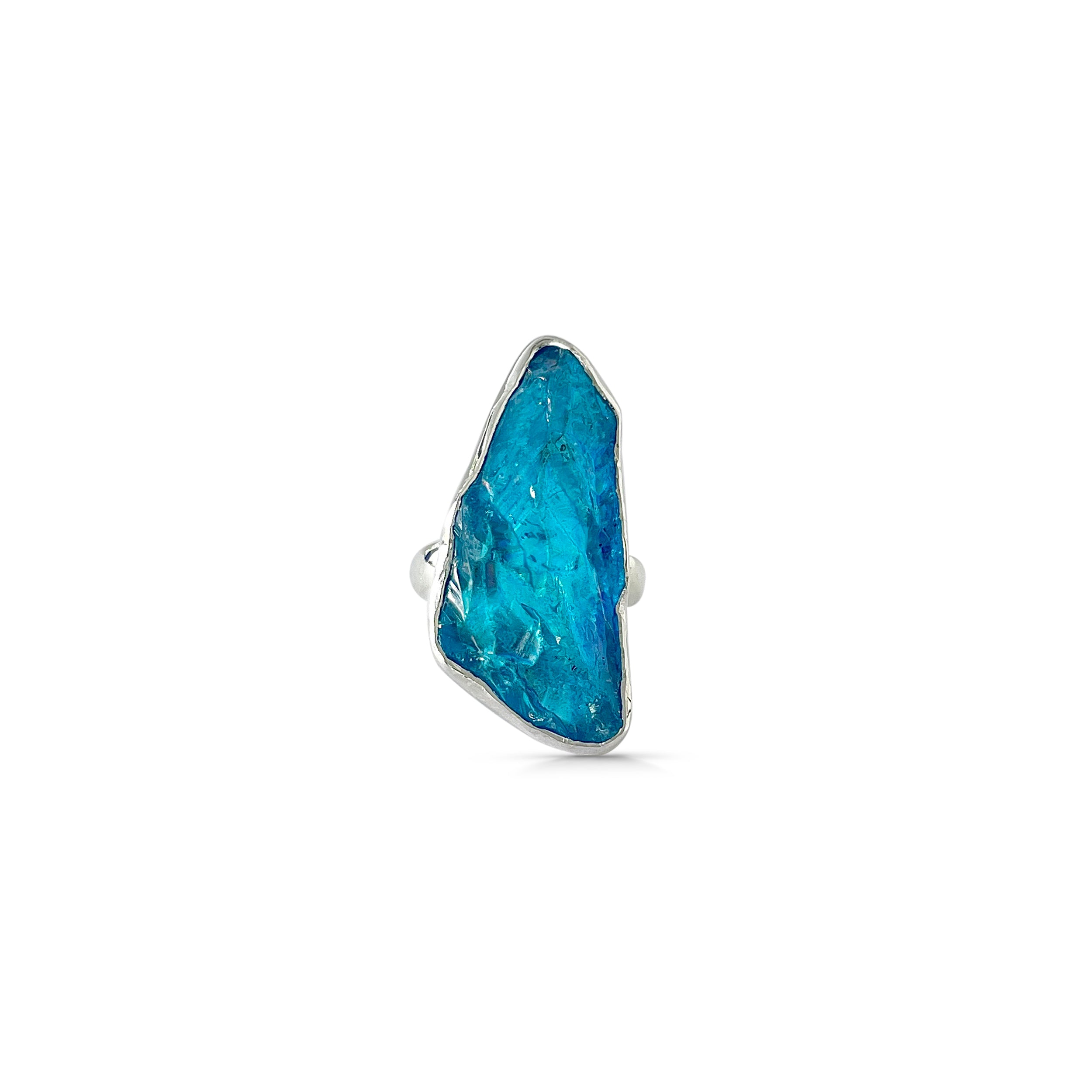 Titanium Druzy Blue Ring-(TDB-2-14)