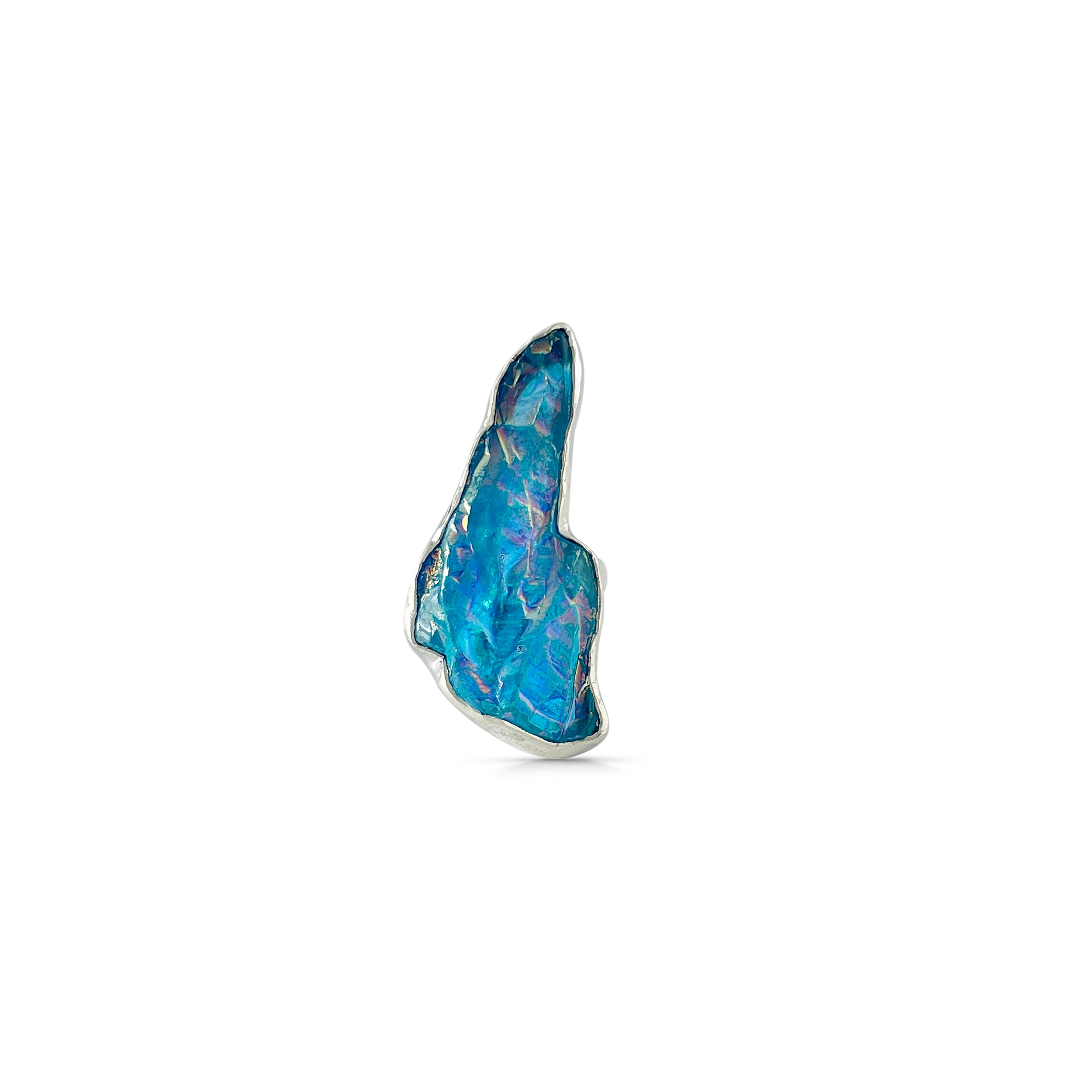Titanium Druzy Blue Ring-(TDB-2-24)