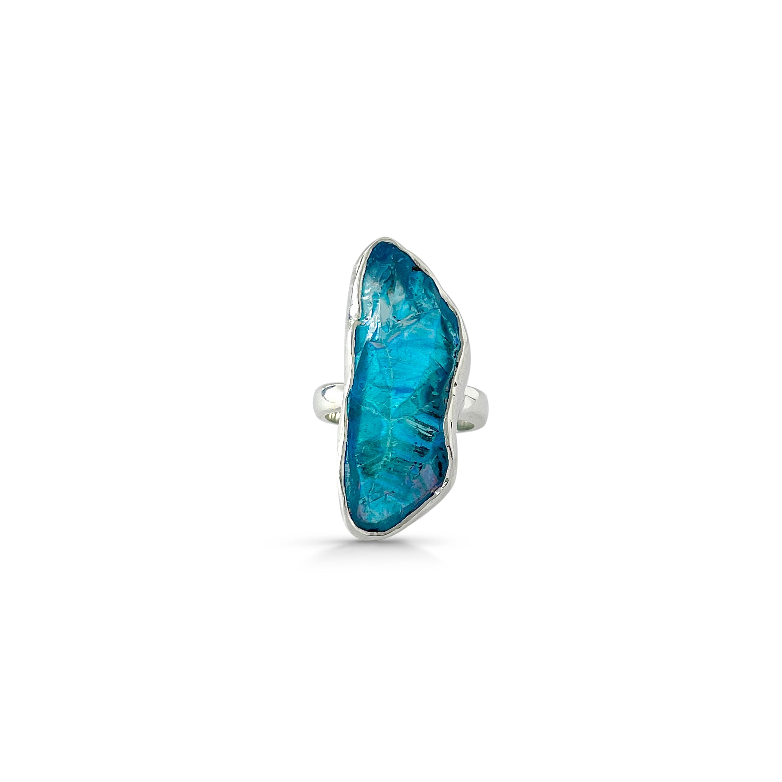 Titanium Druzy Blue Ring-(TDB-2-28)